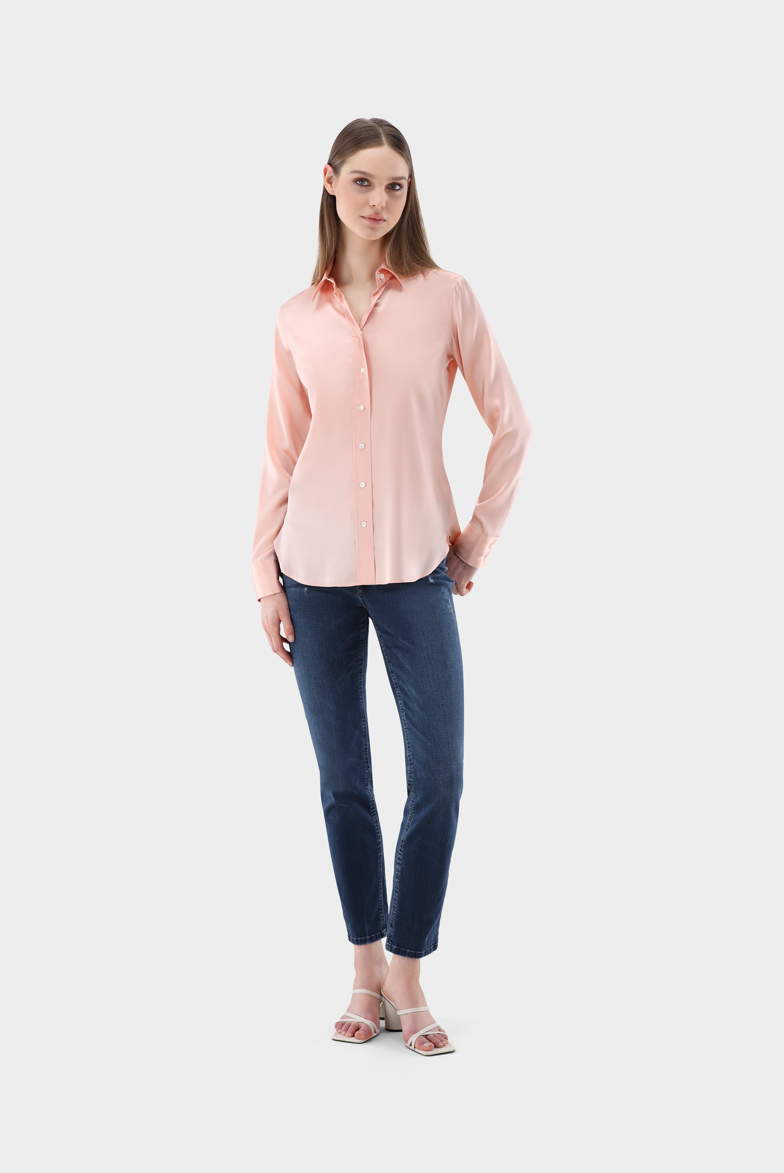 Casual Blouses+Fitted Blouse with silk+05.524A.56.155152.420.34