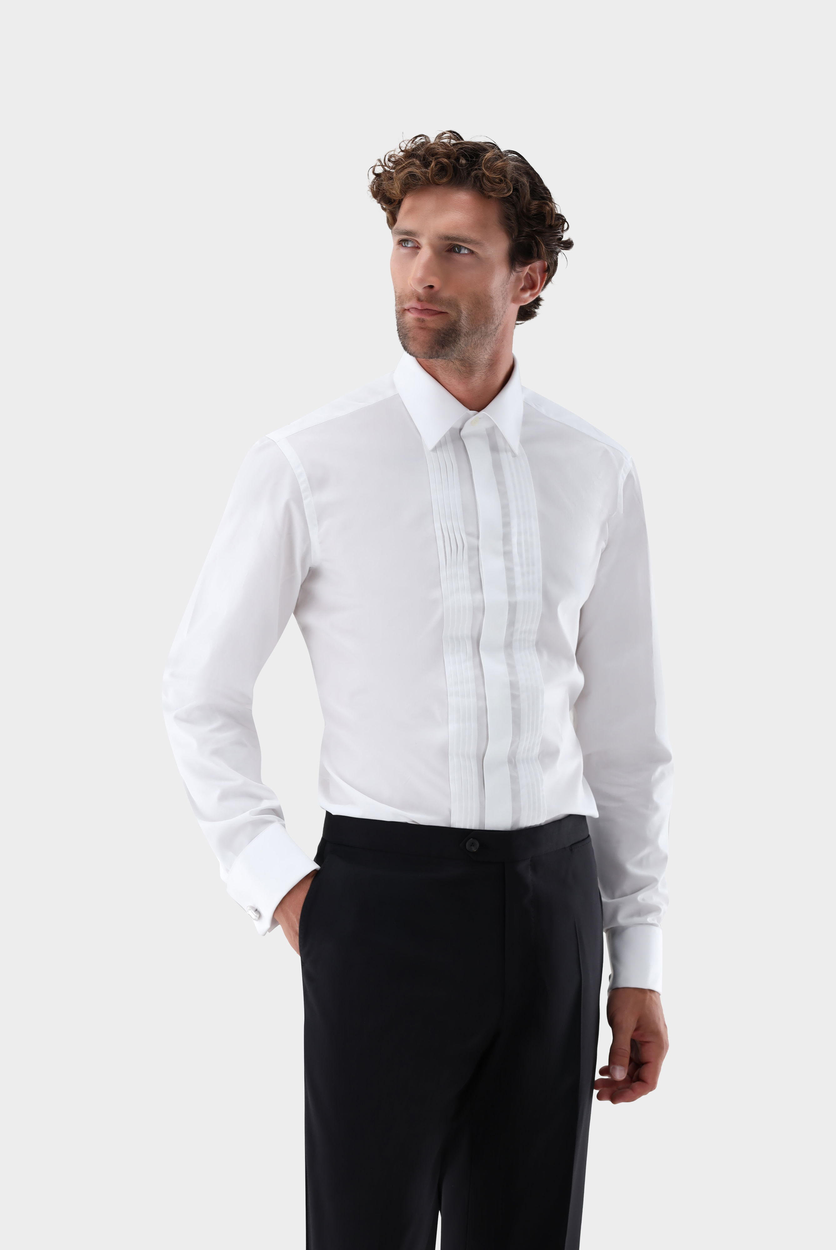 Smokinghemd mit Plissee-Einsatz Tailor Fit