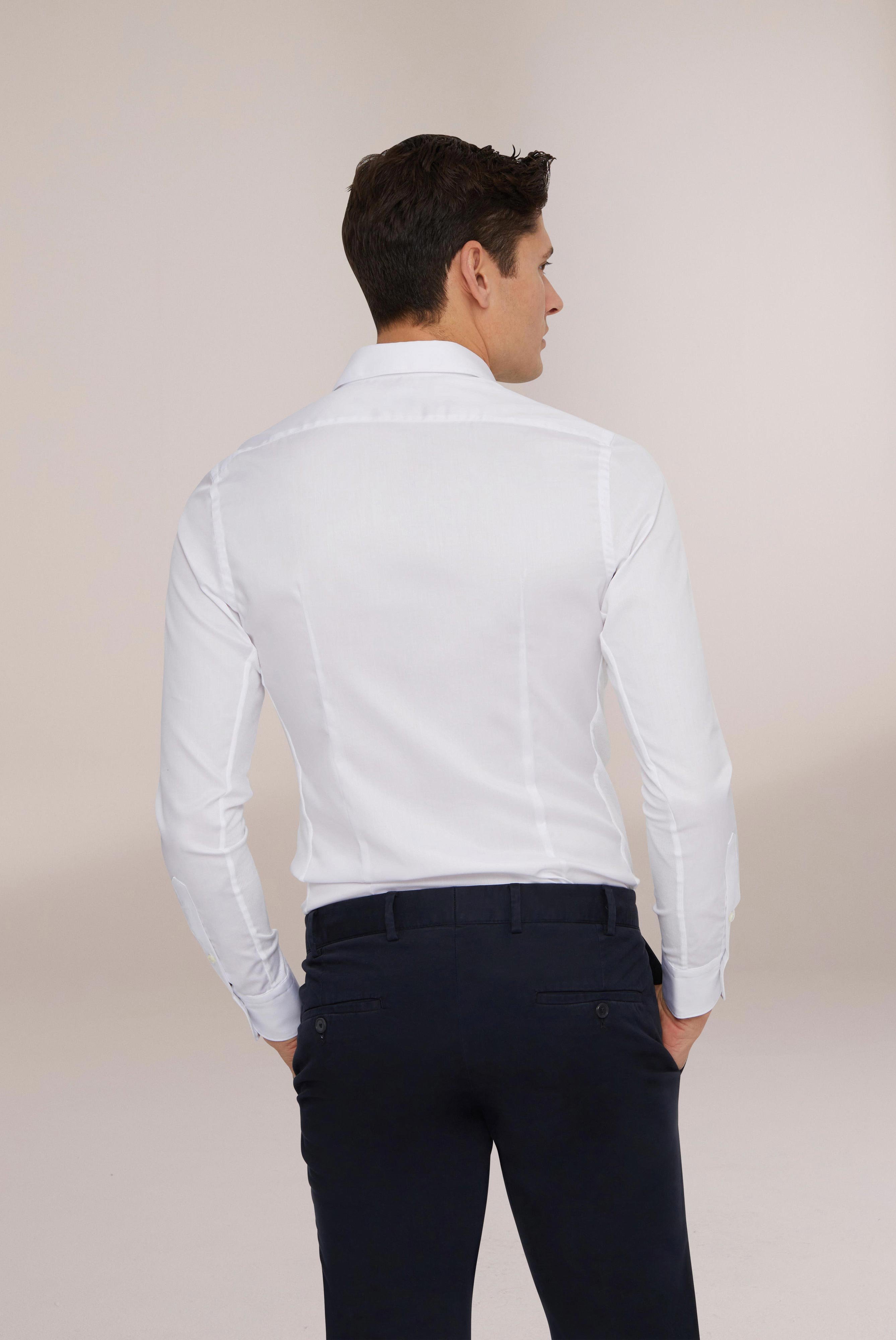 Bügelleichte Hemden+Bügelfreies Hybridshirt mit Jerseyeinsatz Slim Fit+20.2553.0F.132241.000.37