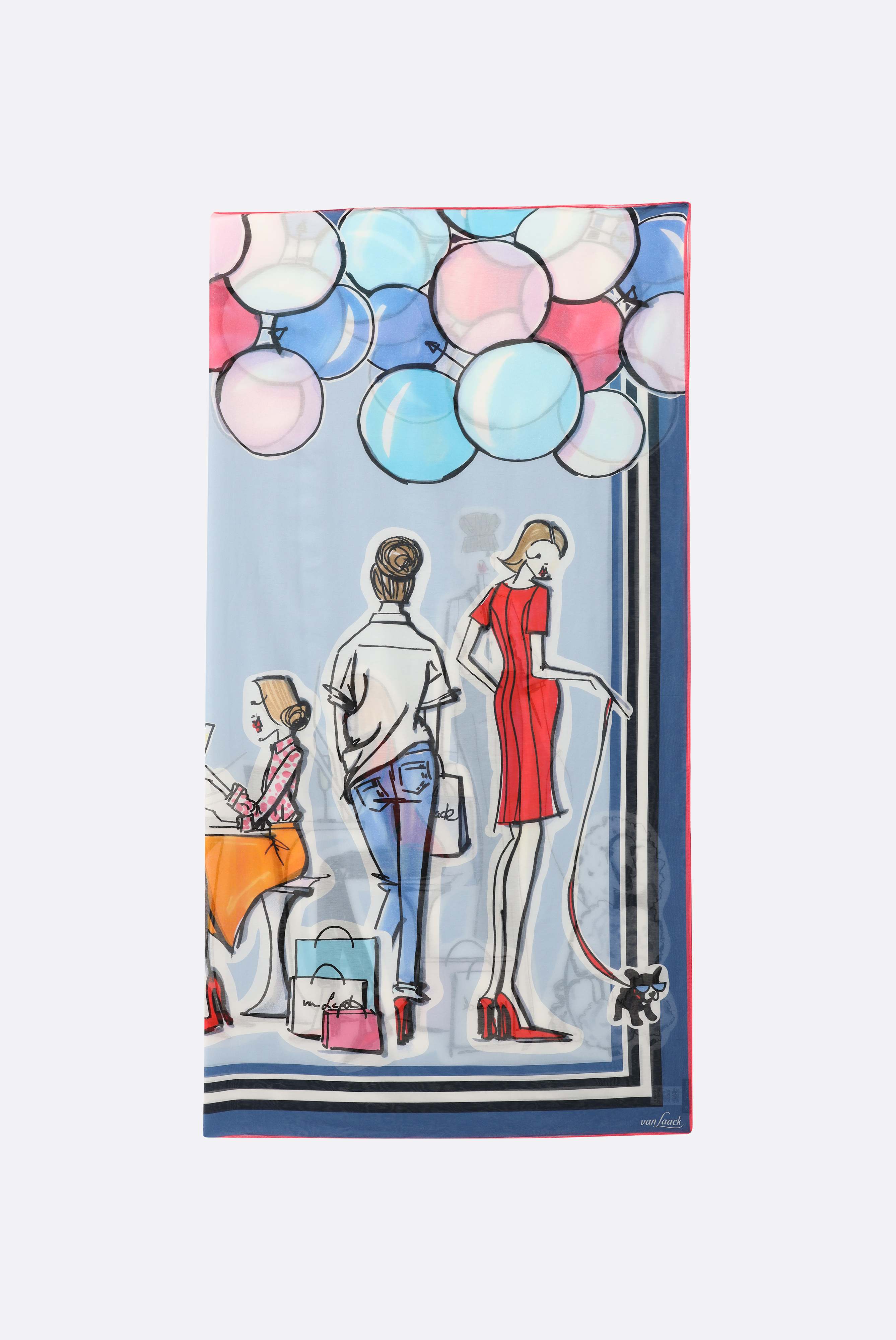 Scarf with figurative print