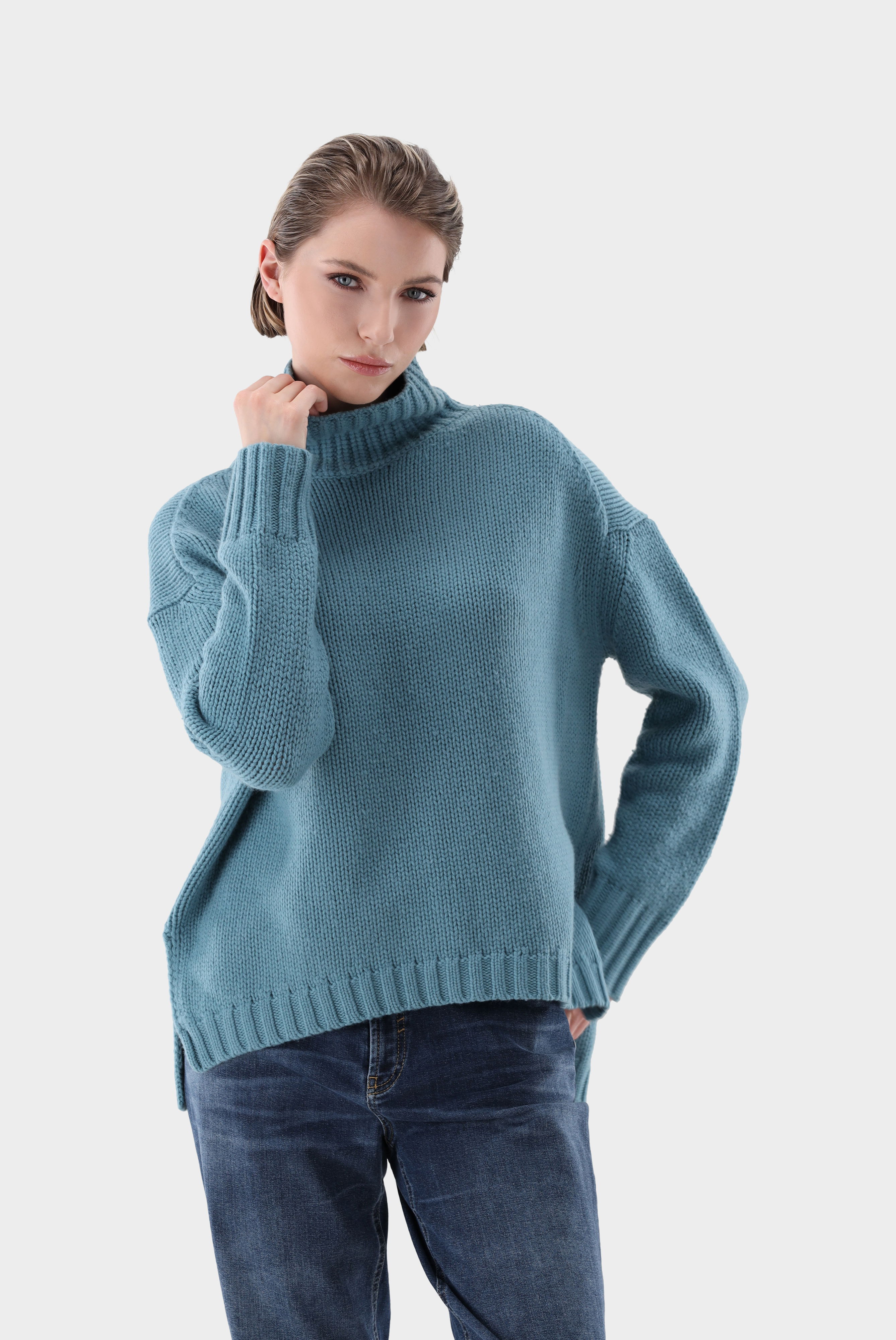 Rollkragenpullover oversized mit Kaschmir
