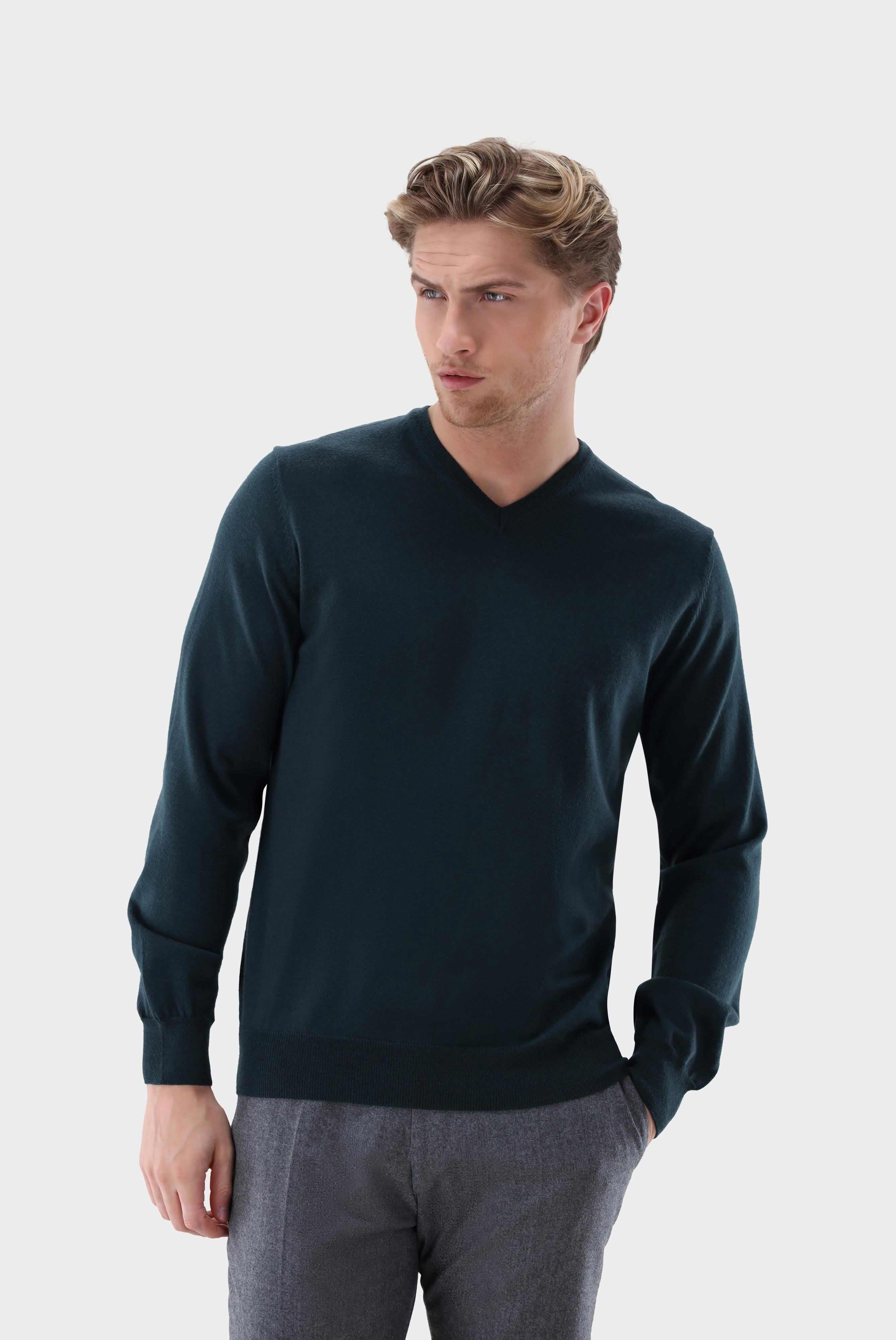 Sweaters & Cardigans+V-Neck in Mercerized Merino+82.8618..S00176.980.M