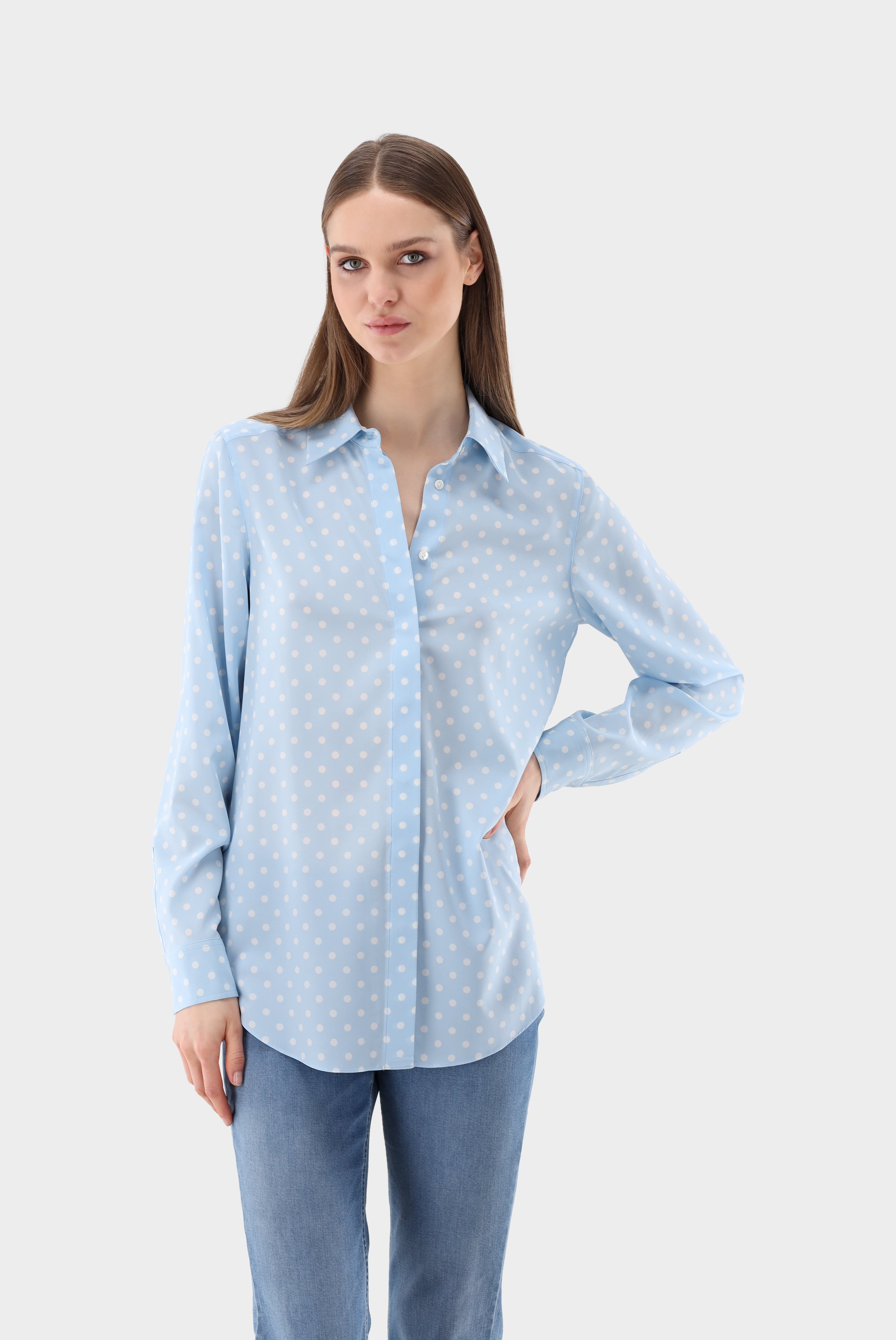 Casual Blouses+Shirt Blouse with Dot Print+05.527O.74.Z20092.720.34