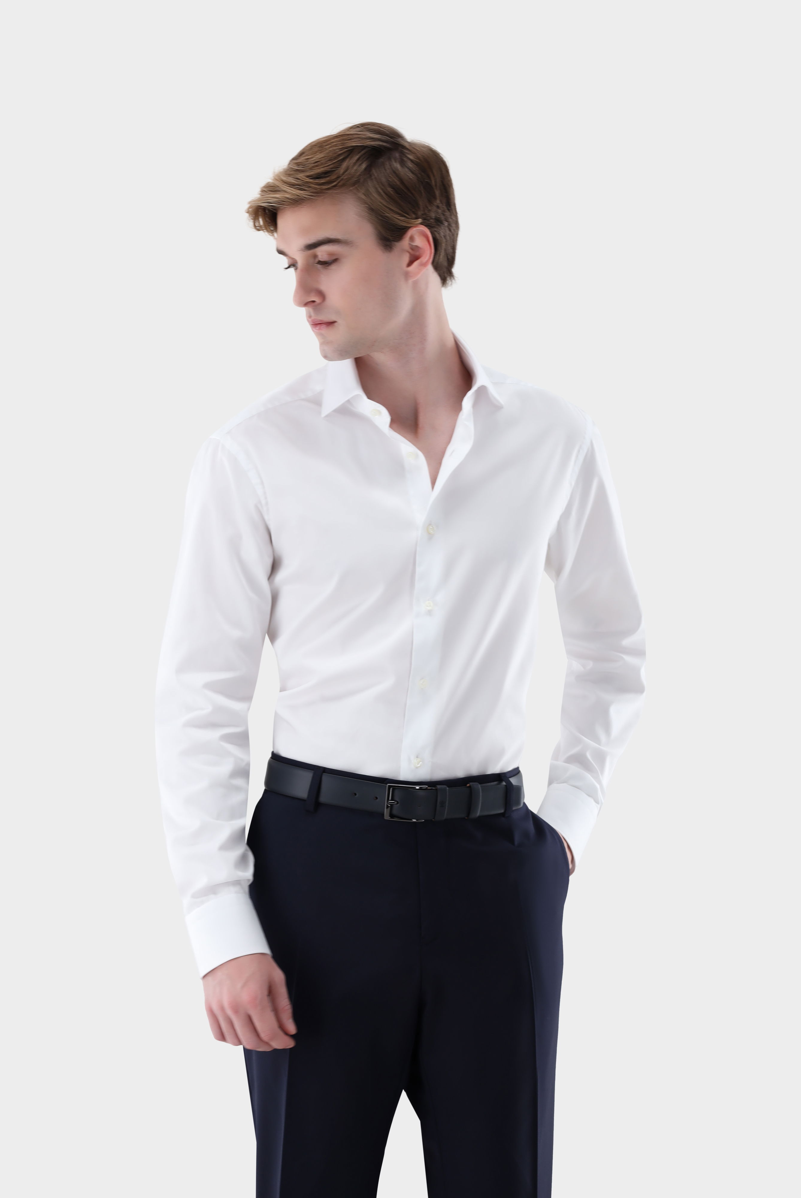 Businesshemd aus Baumwoll-Dobby Tailor Fit