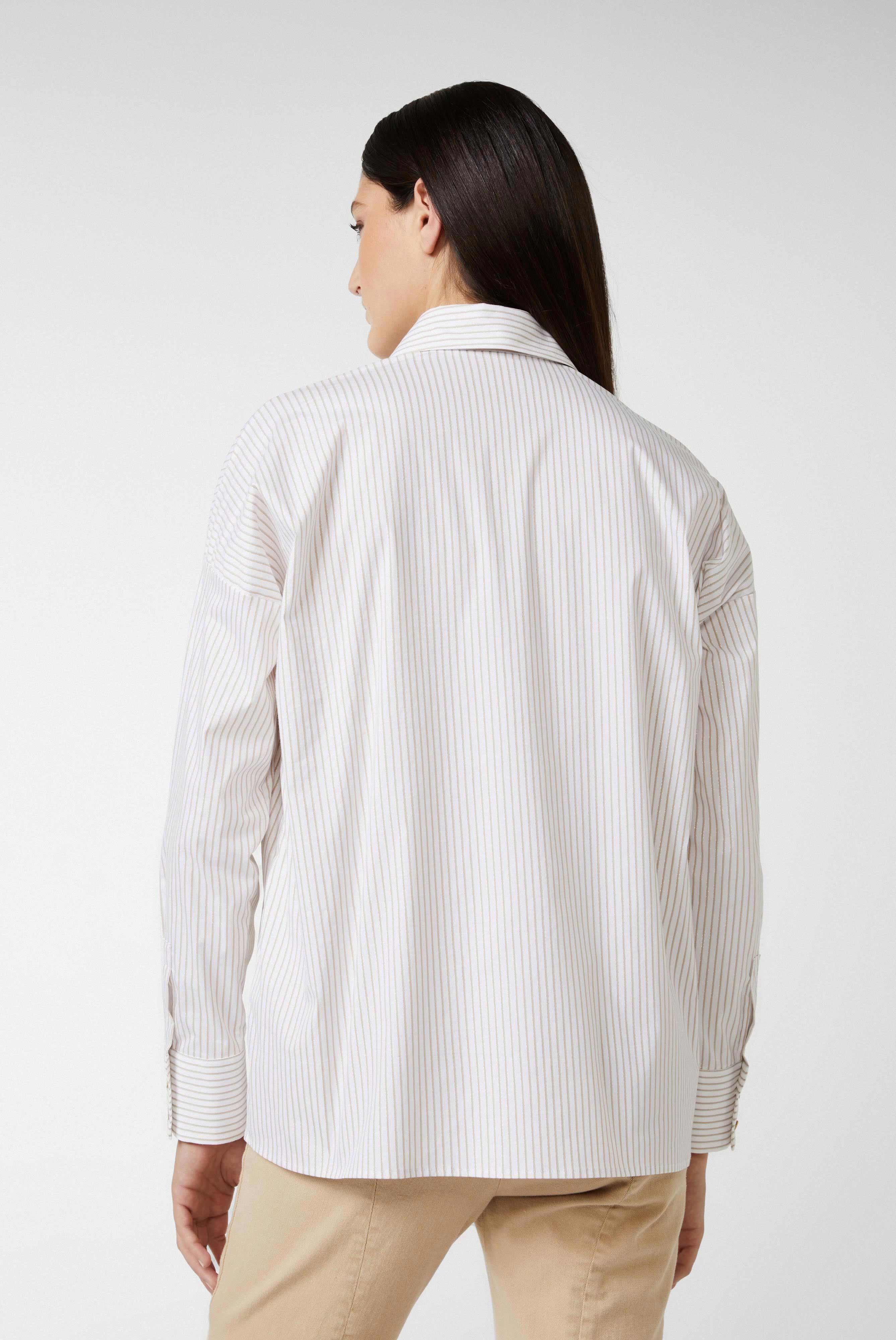 Casual Blouses+Striped Shirt Blouse with Stretch+05.521N.07.161681.120.36