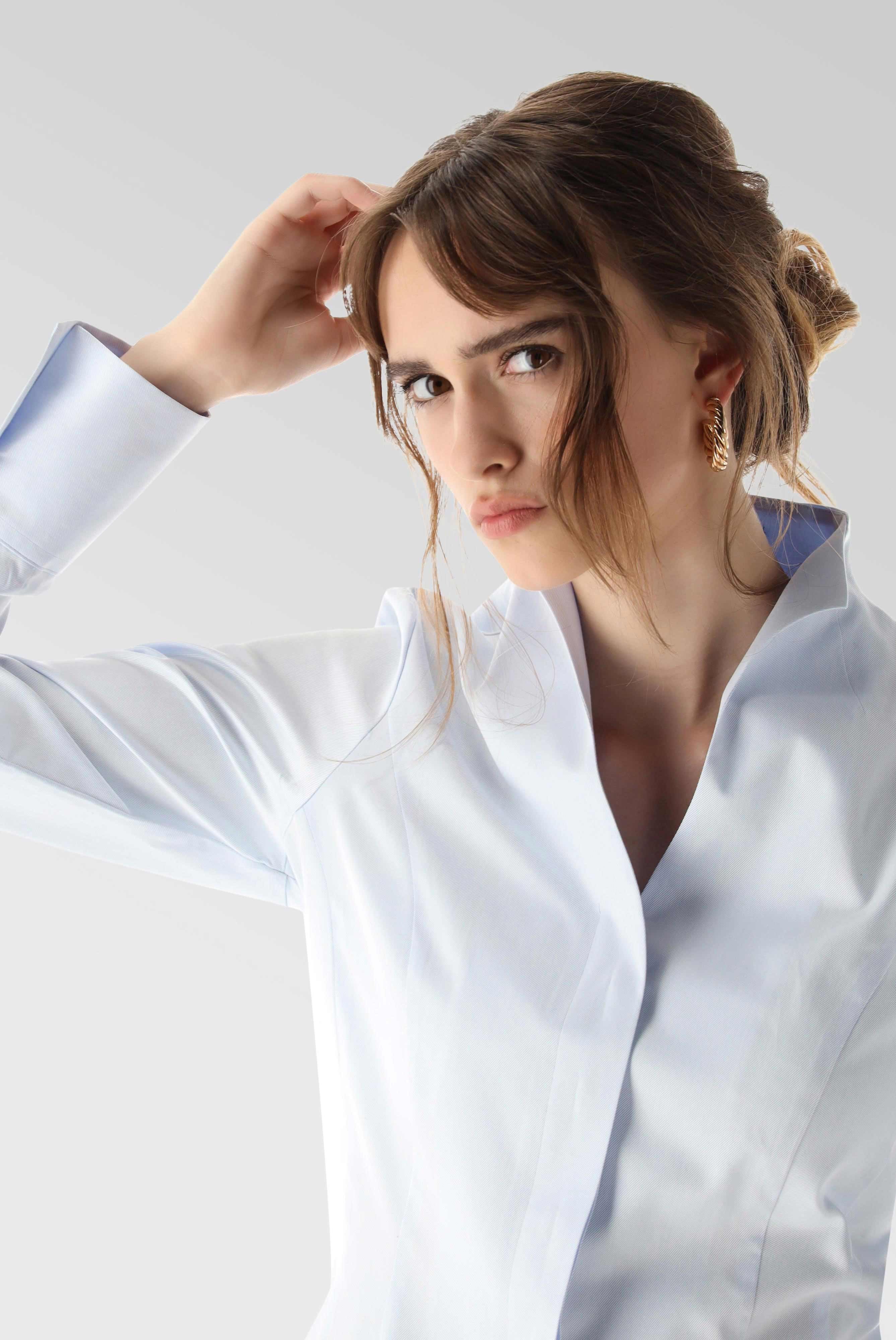 Business Blouses+Twill Chalice Collar Blouse+05.3612.73.130148.710.46