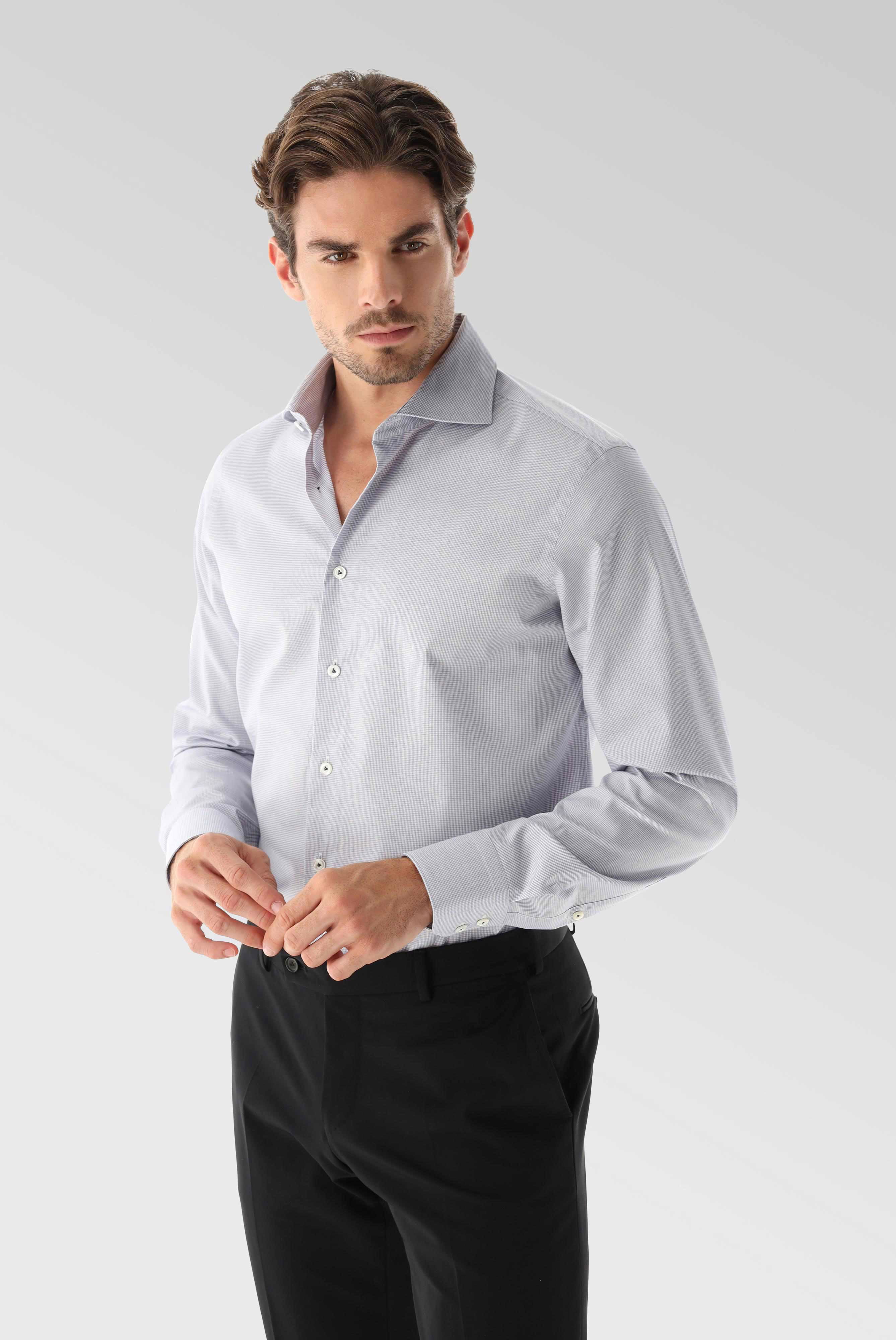 Wrinkle Free Micro Checked Shirt Tailor Fit