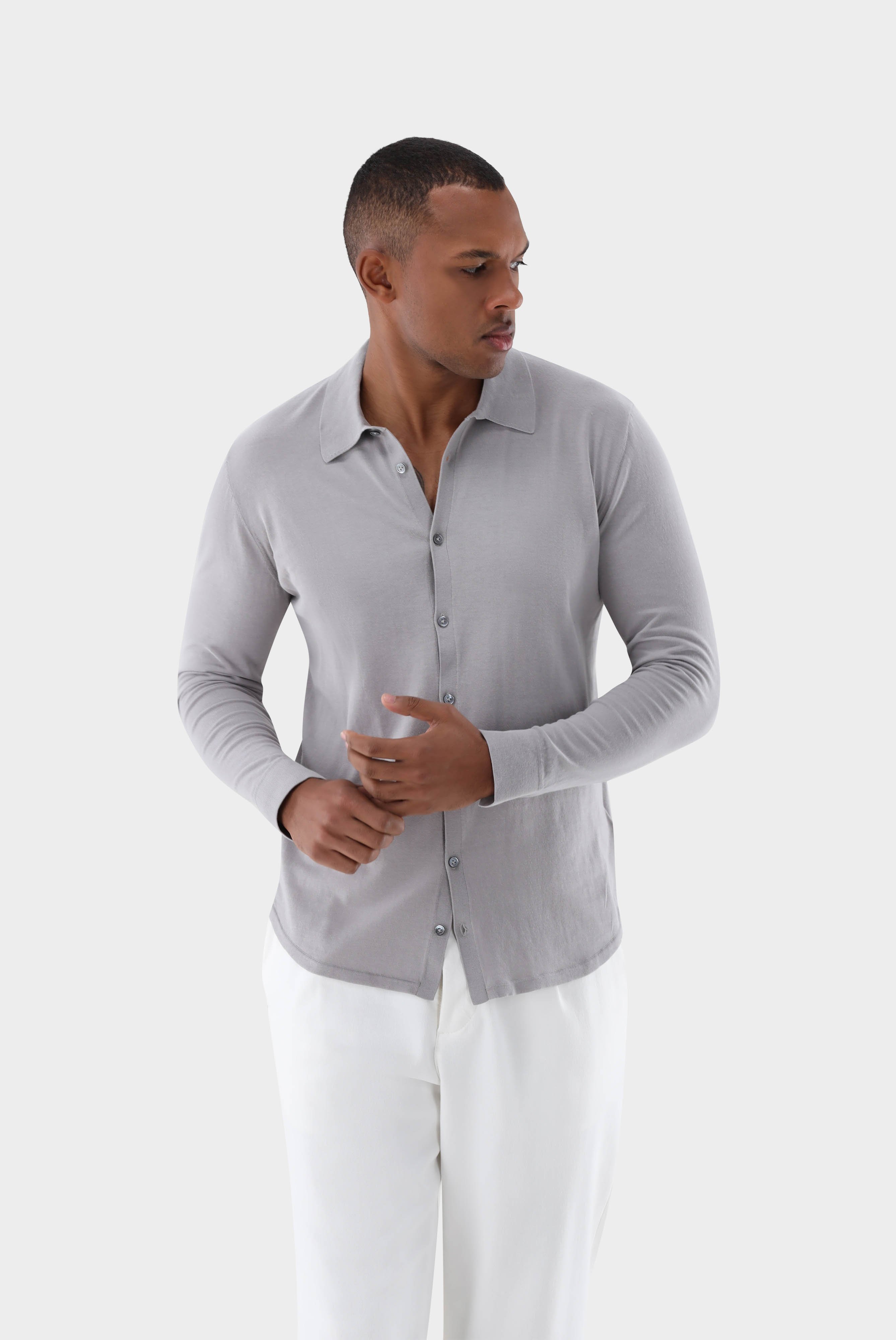 Bügelleichte Hemden+Strick Hemd aus Air Cotton+82.8611..S00174.050.S