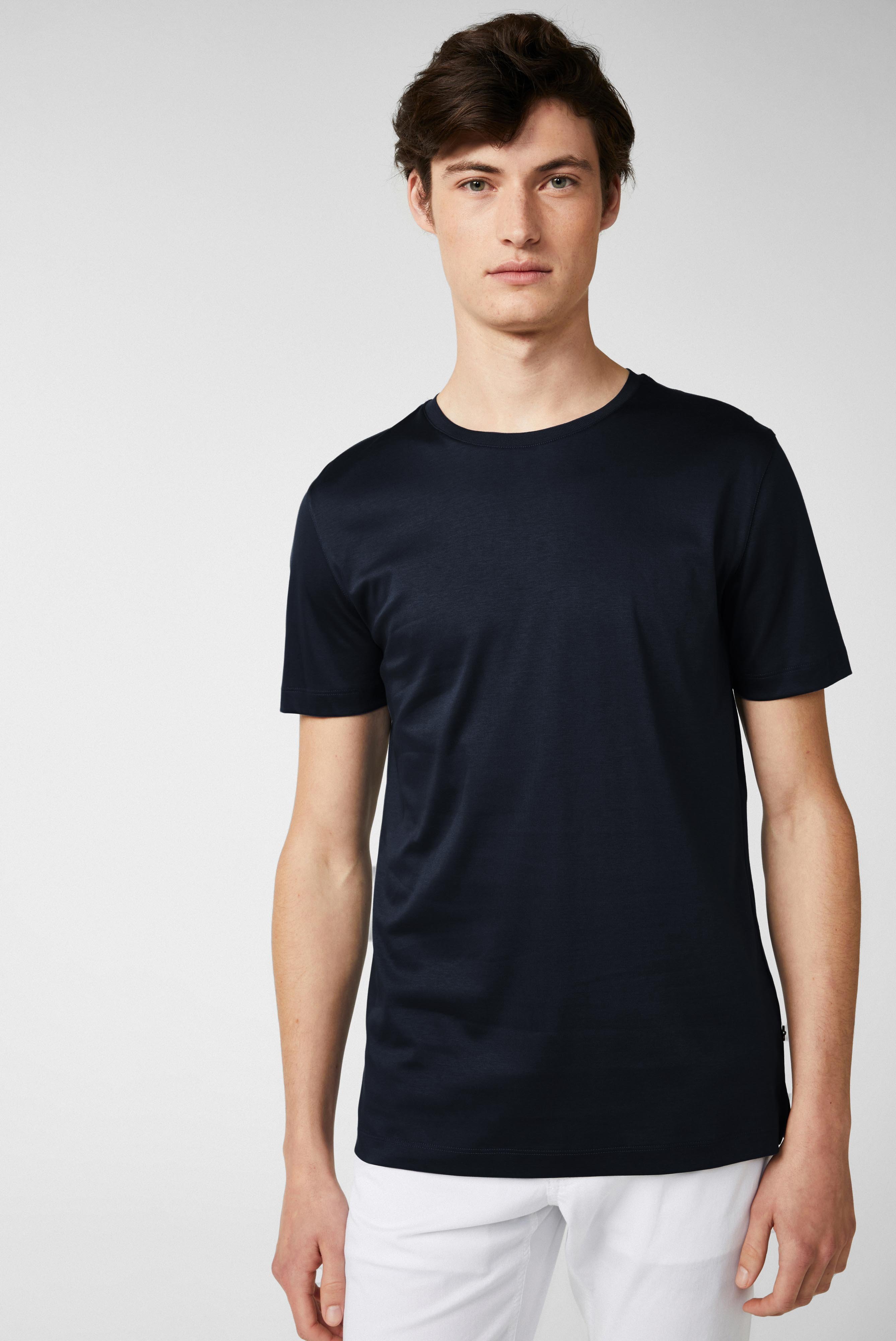 Swiss Cotton Jersey Crew Neck T-Shirt