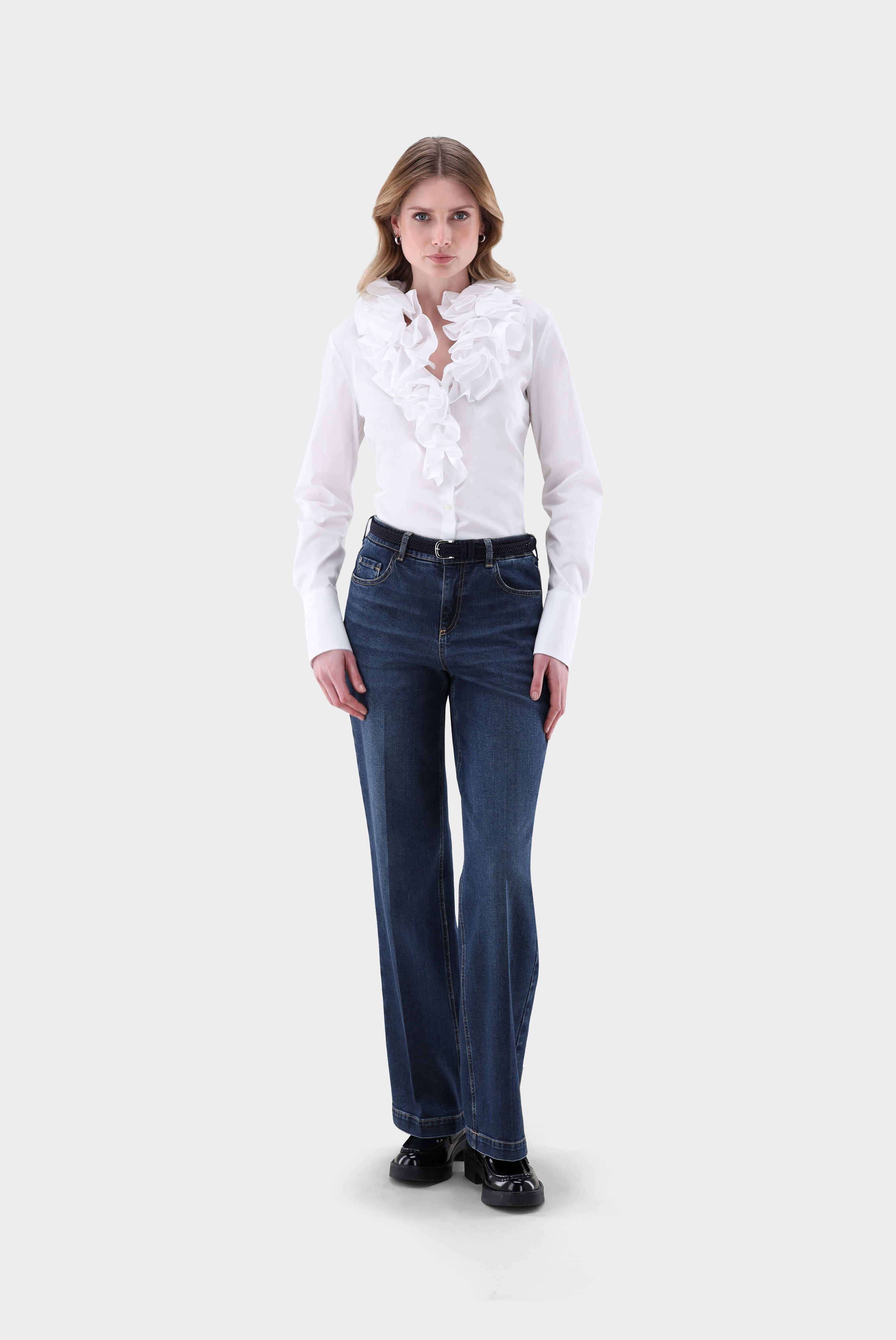 Bluse mit Rüschen und Stretch günstig online kaufen