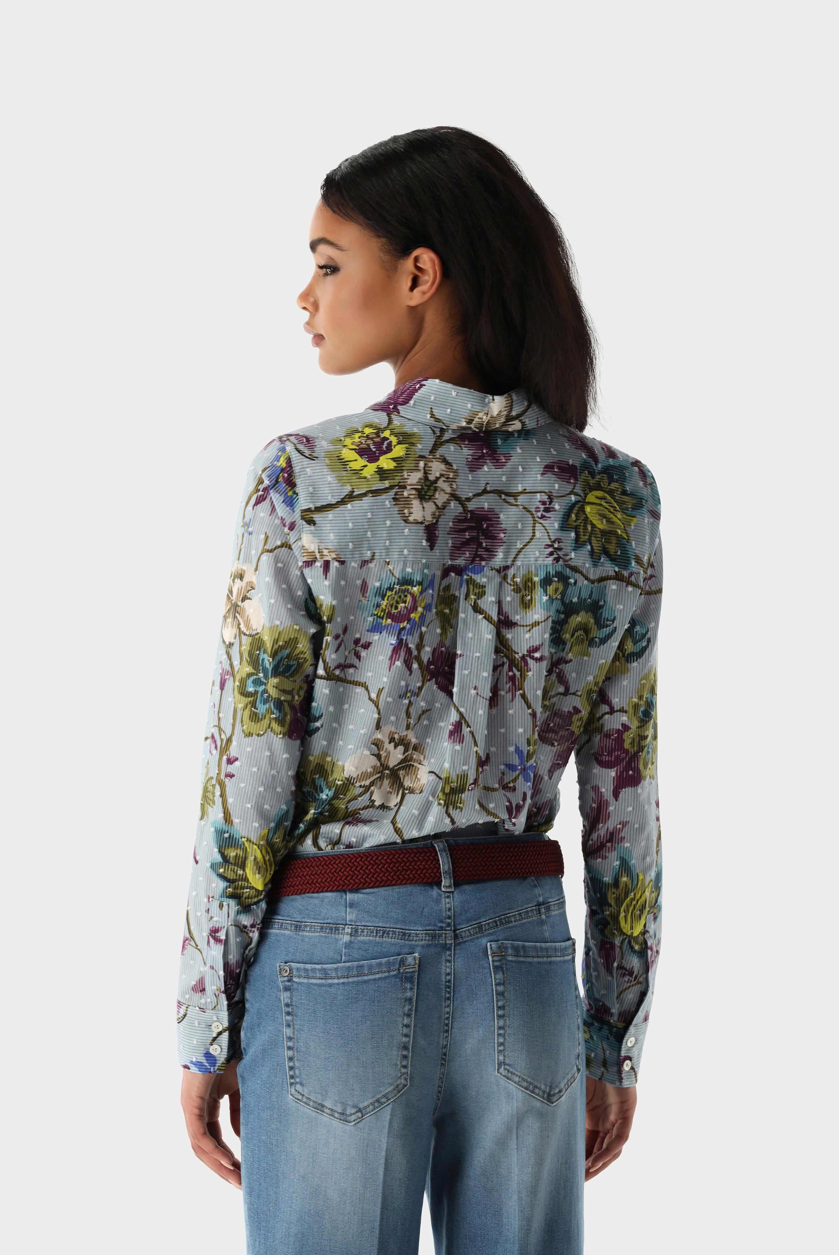 Casual Blouses+Loose Shirt with Flower Print+05.527O.22.171883.046.42