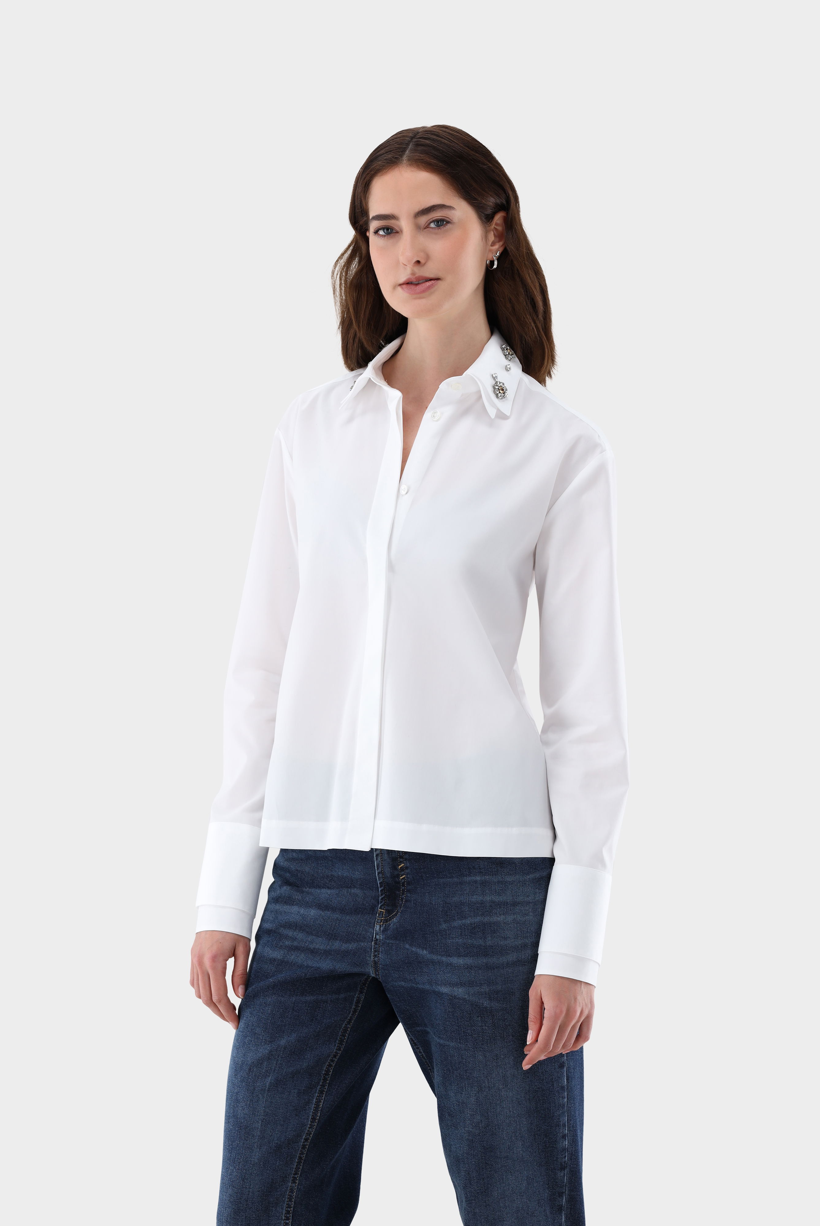 Hemdbluse Boxy Fit mit Details