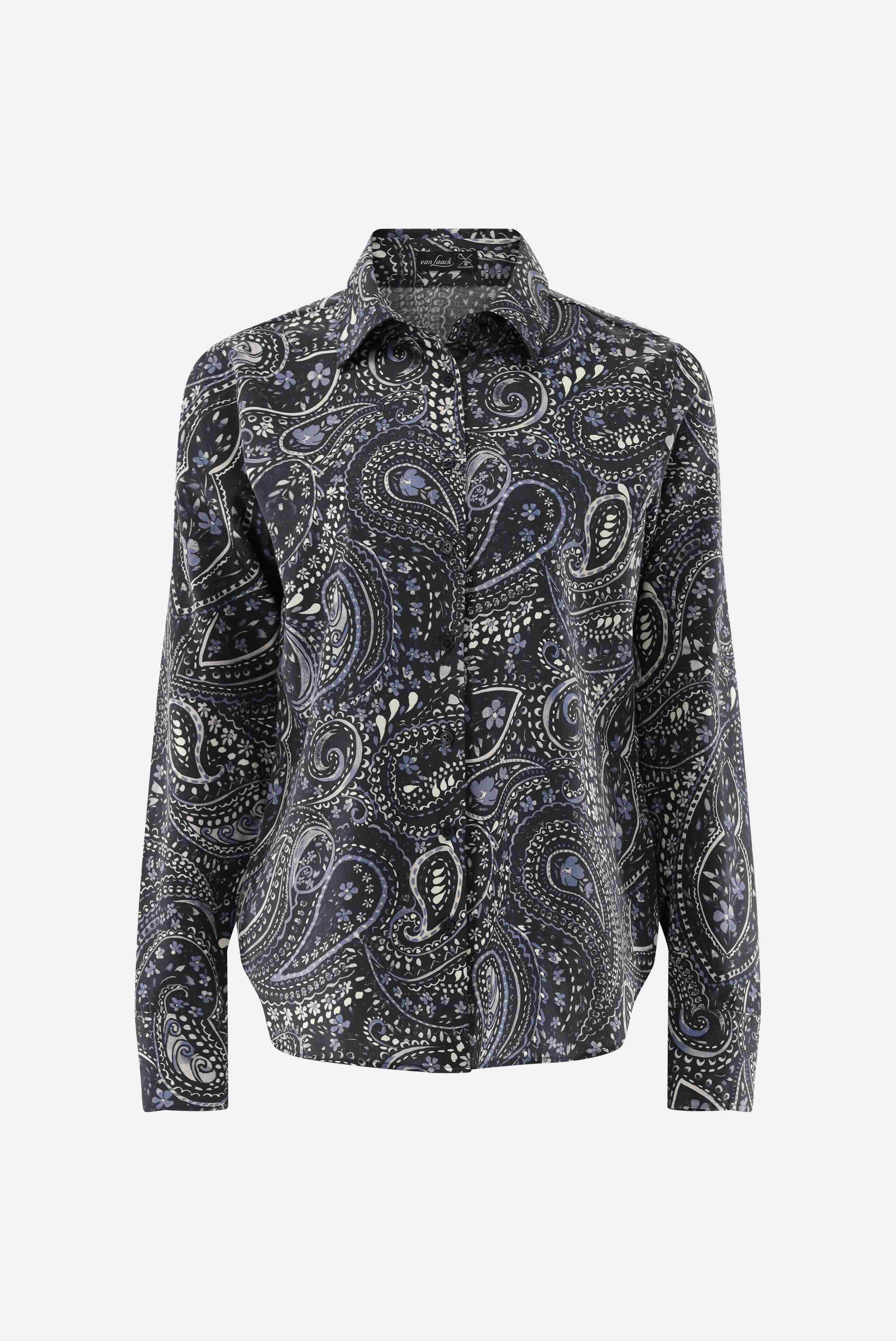 Hemdbluse tailliert mit Paisley Druck günstig online kaufen