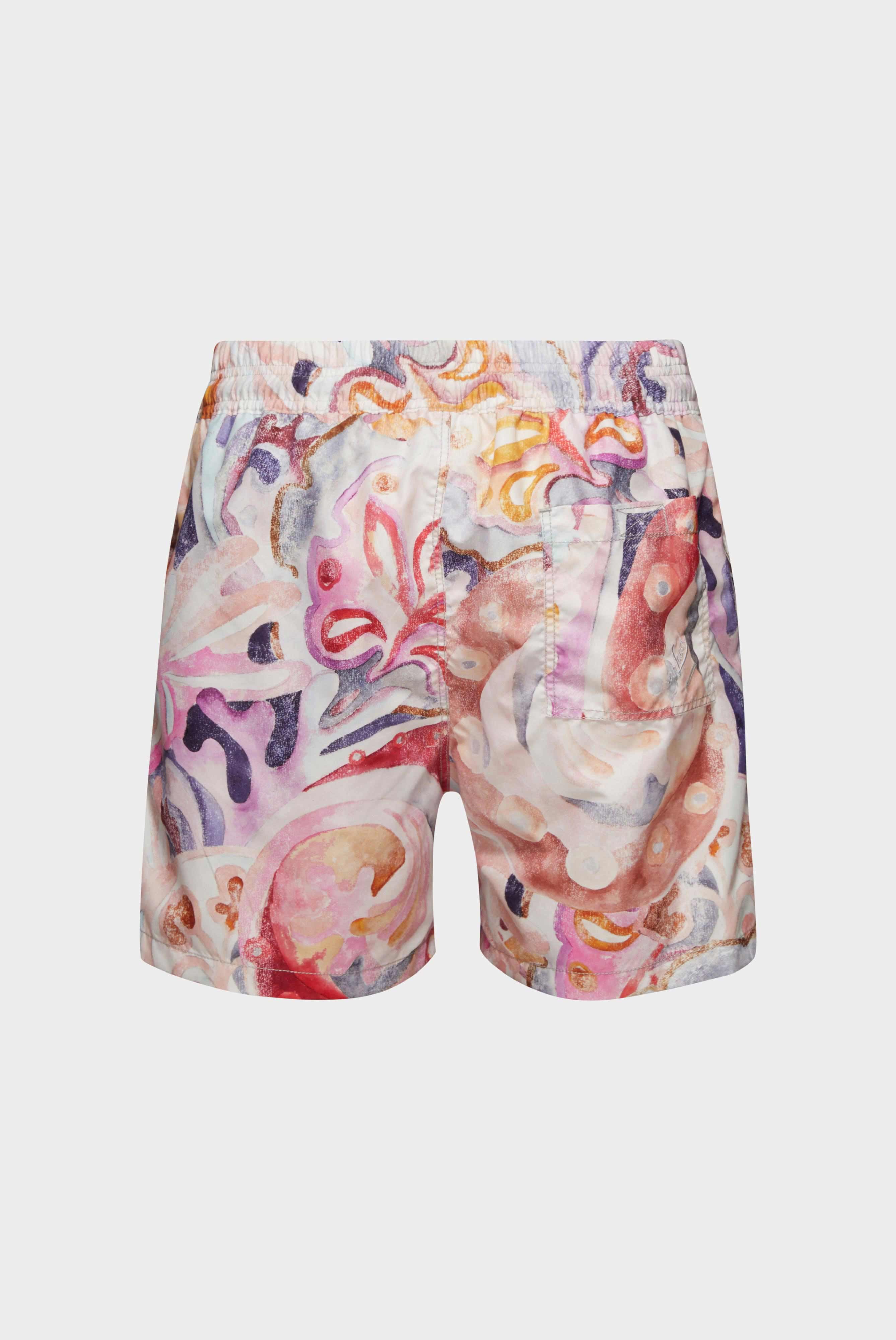 Swim Shorts with Paisley Print