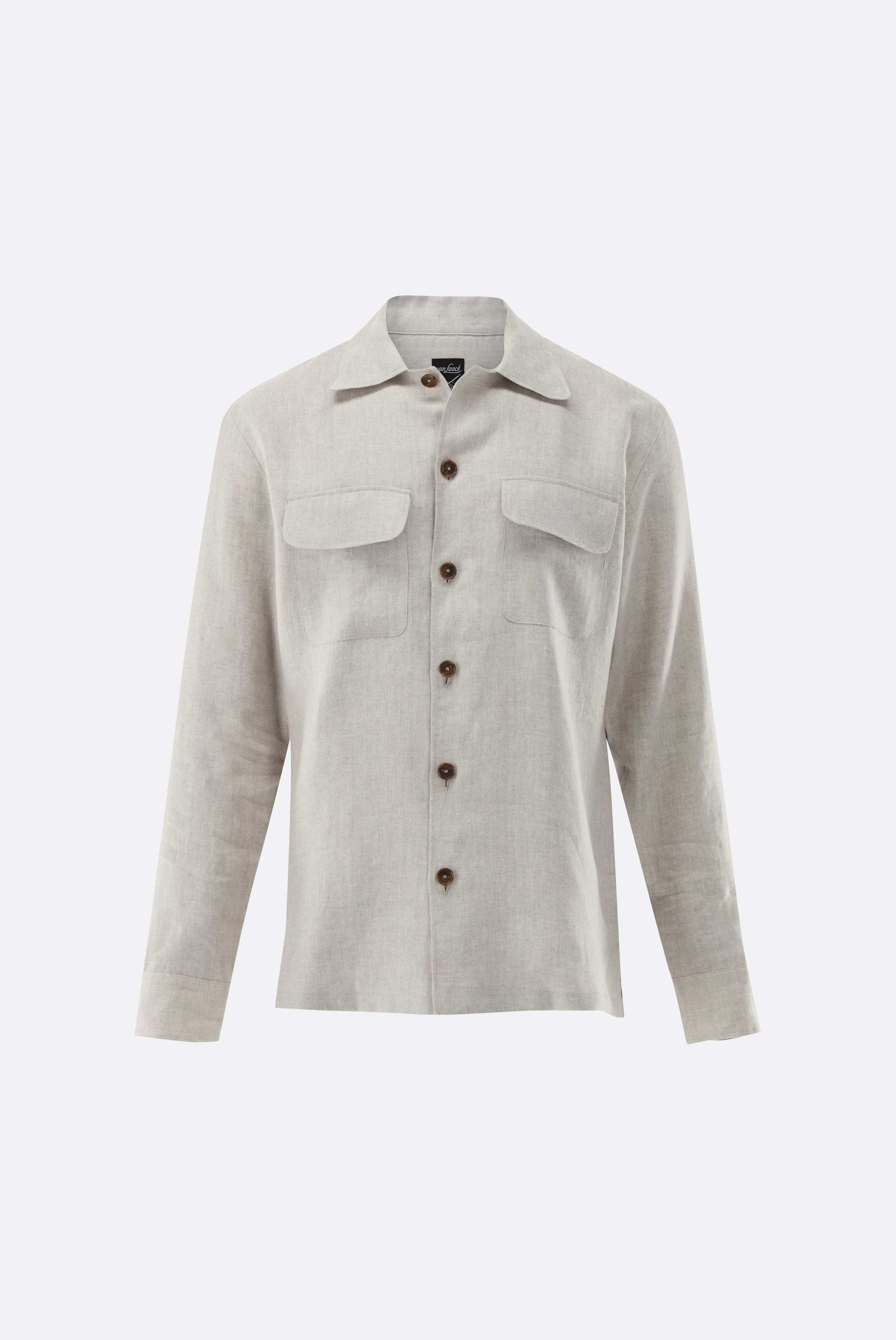 Hemdjacke mit Reverskragen aus Leinen günstig online kaufen