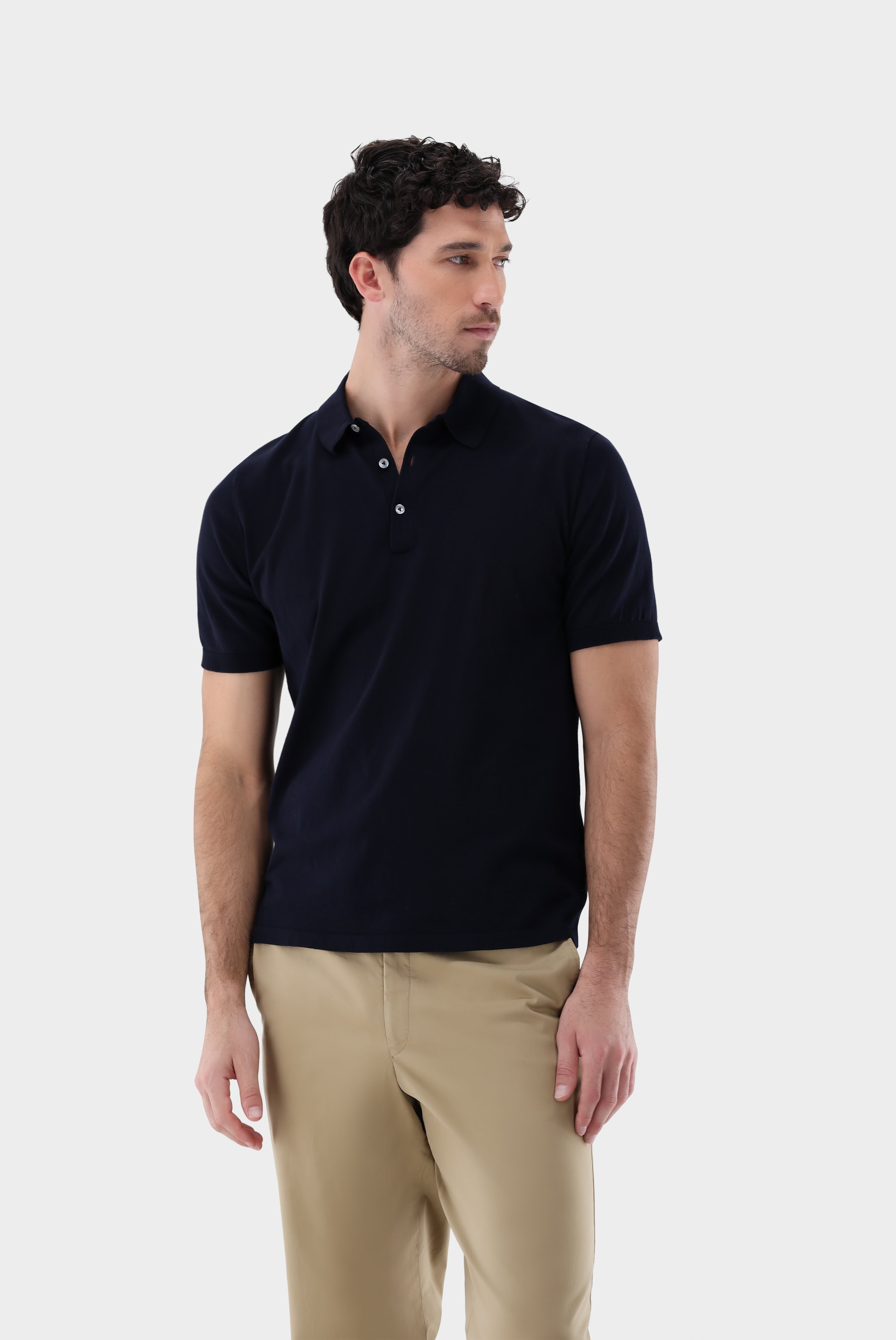 Strick Polo-Shirt aus Air Cotton