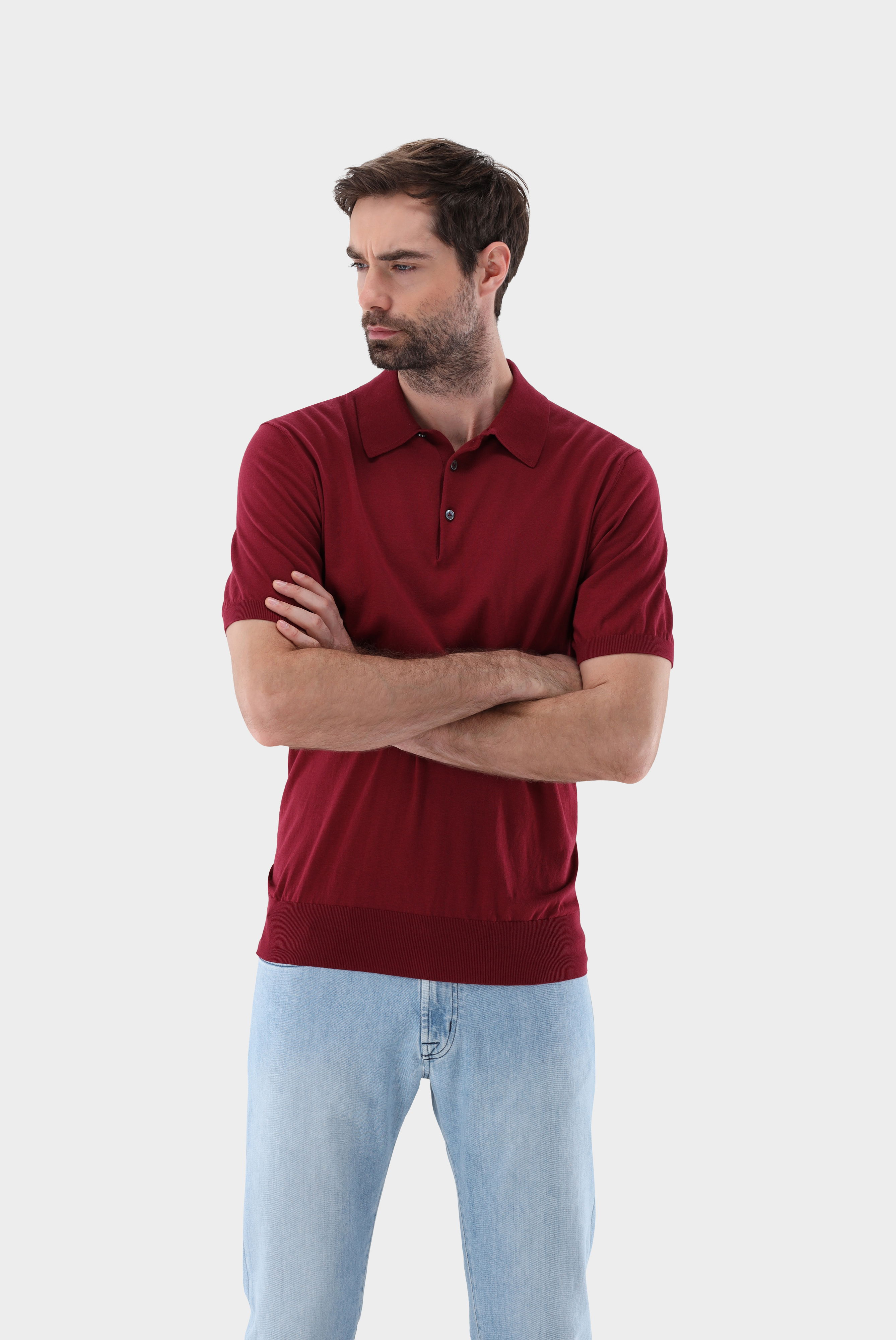 Strick-Polo-Shirt aus Air Cotton