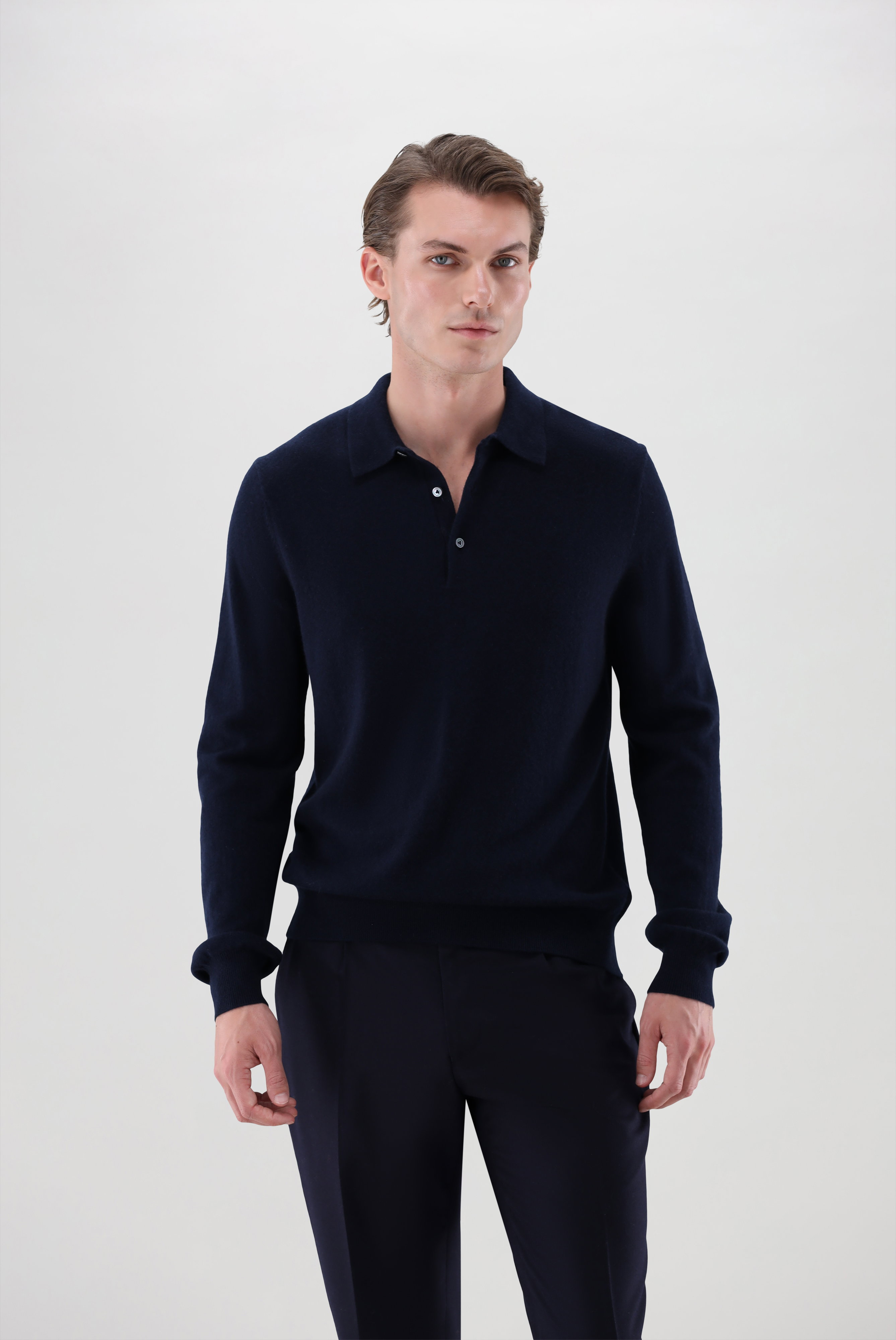 Strick-Poloshirt aus Kaschmir