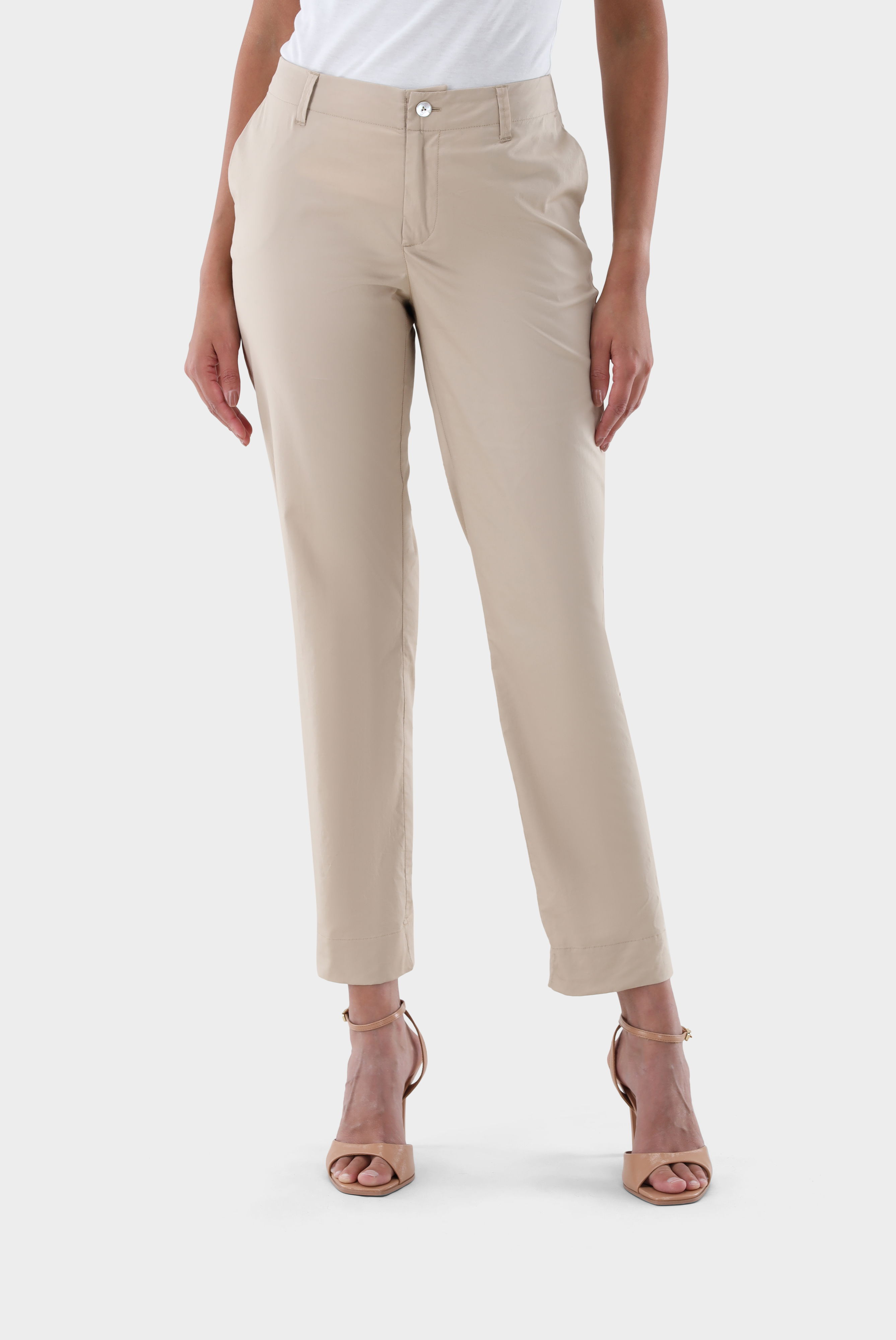 Hose mit mittelhohem Bund und Stretch