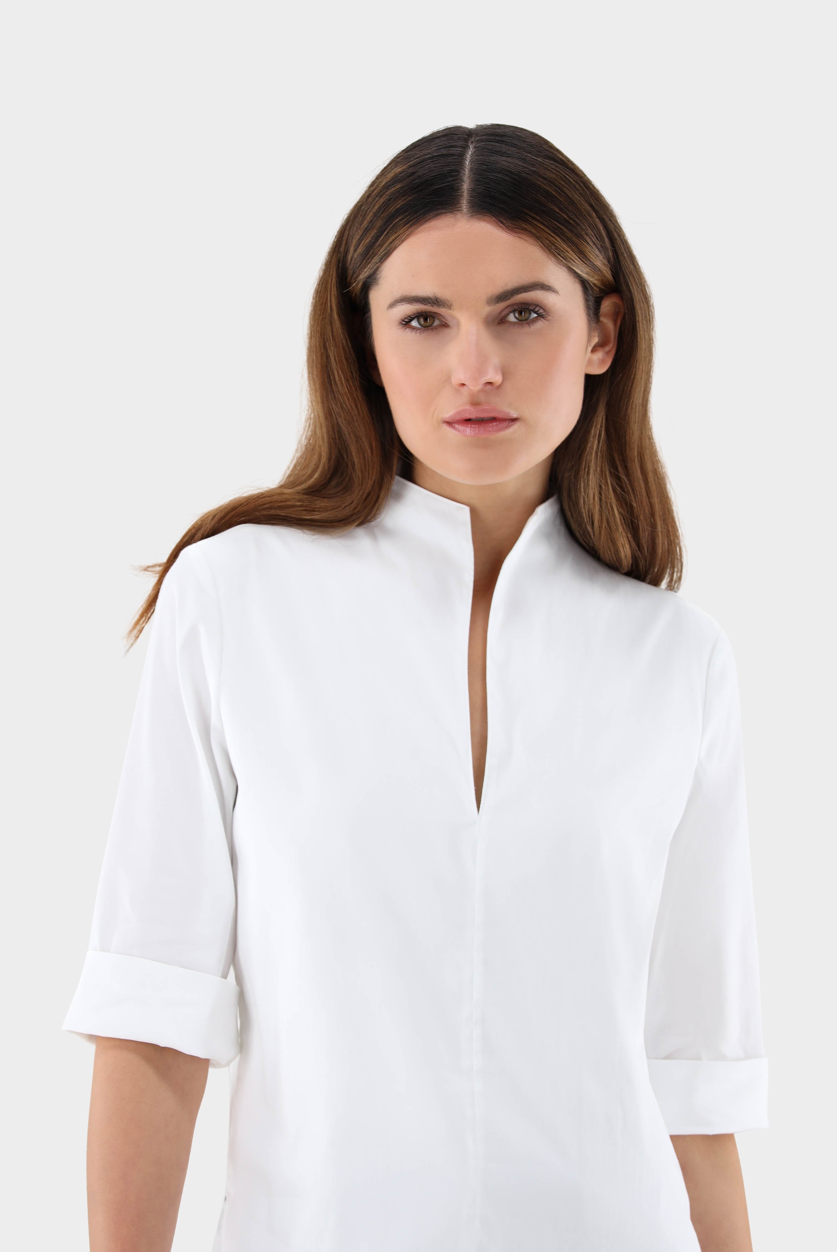 Business Blouses+Chalice Collar Satin Blouse+05.528G..130830.000.42