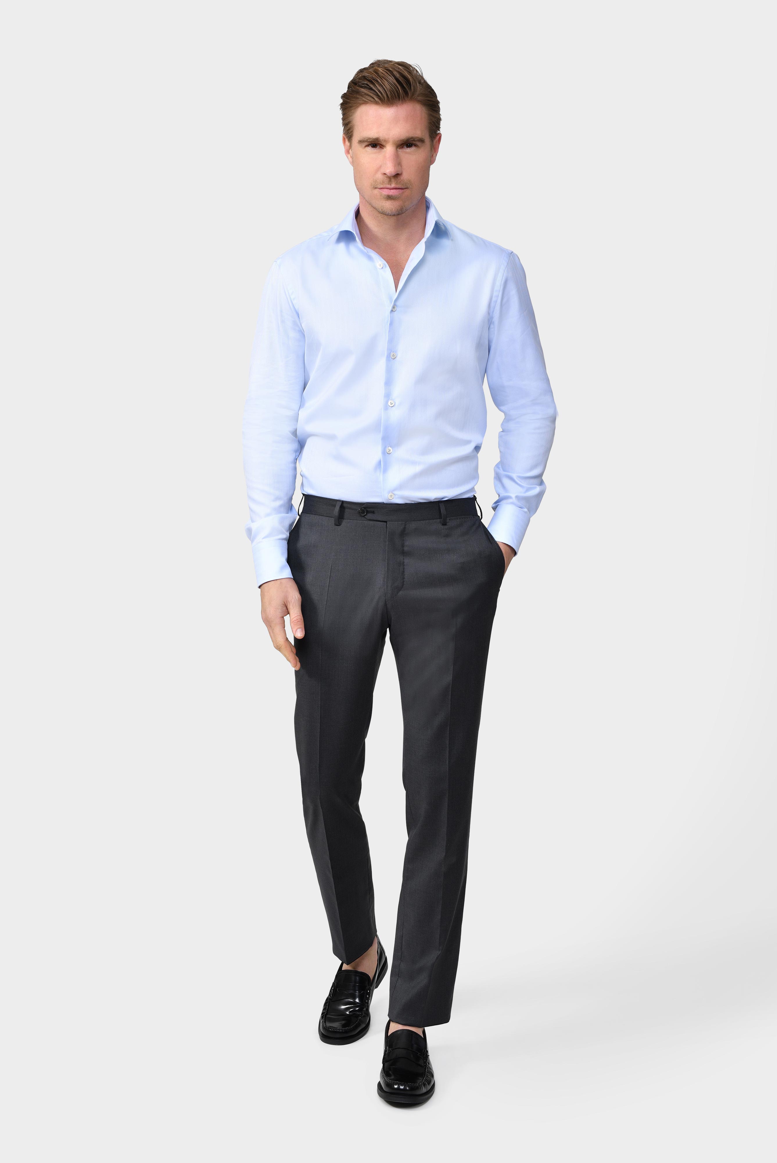 Twill-Hemd mit Fischgrat Tailor Fit günstig online kaufen
