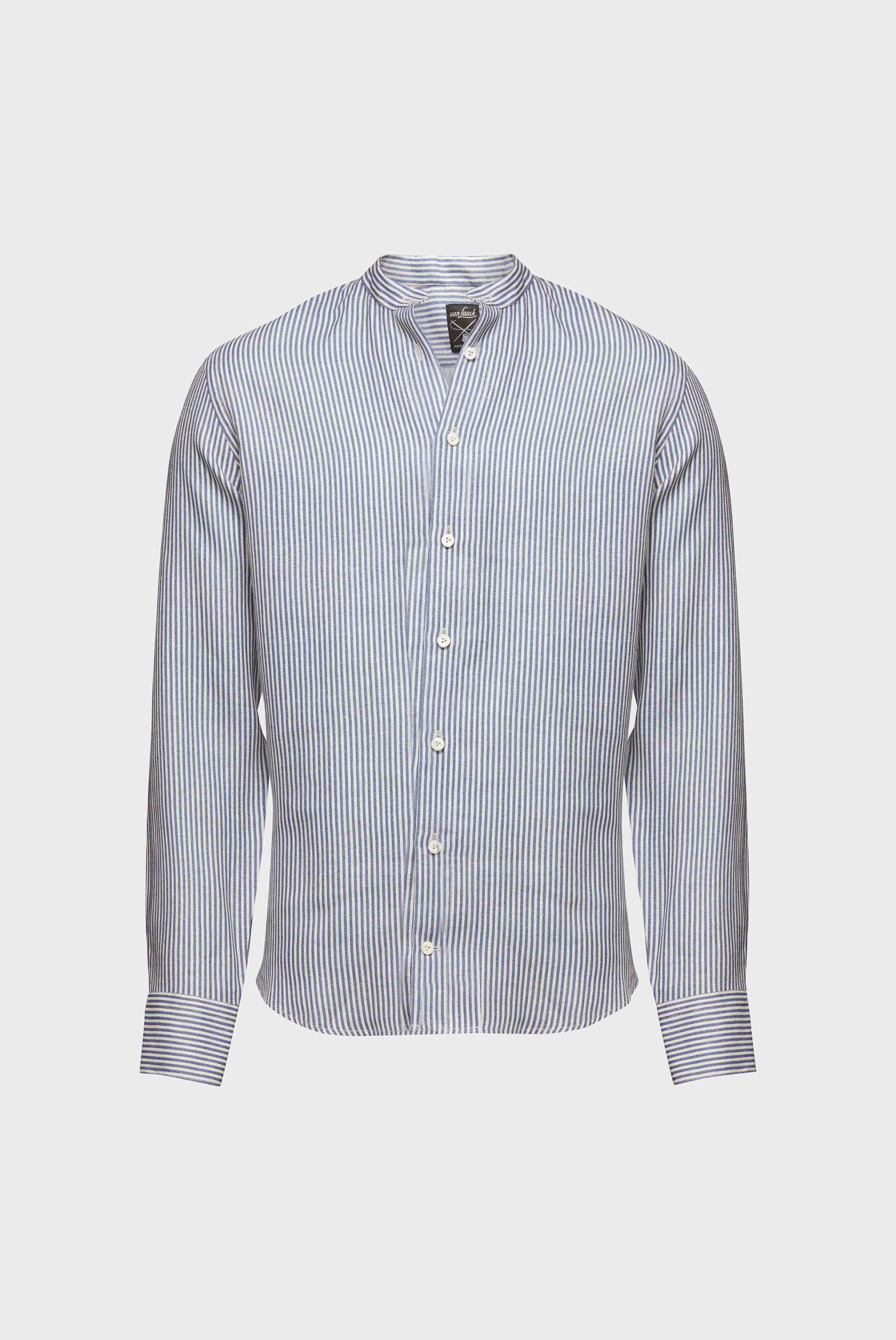 Casual Shirts+Linen Shirt with Stripe Print Tailor Fit+20.2041.9V.170355.761.38