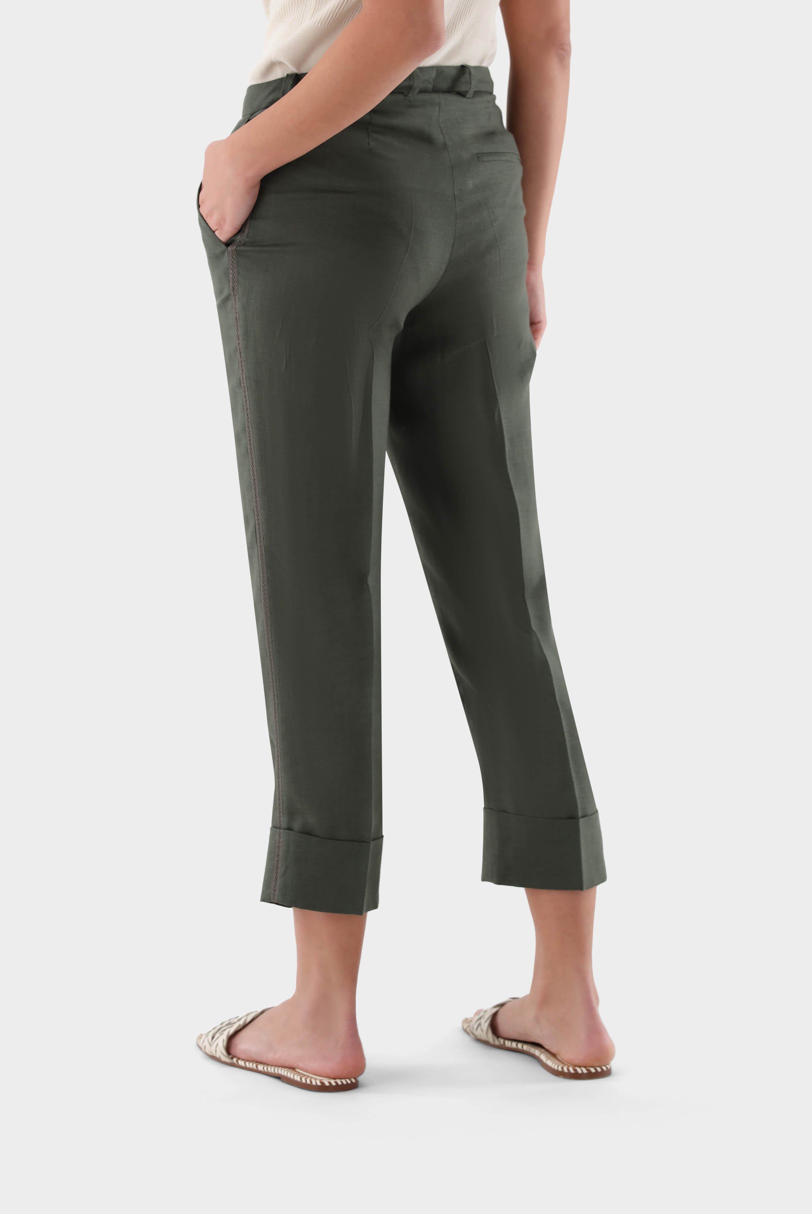 Jeans & Trousers+Linen Pants with Lace+05.657V.91.H50555.990.34