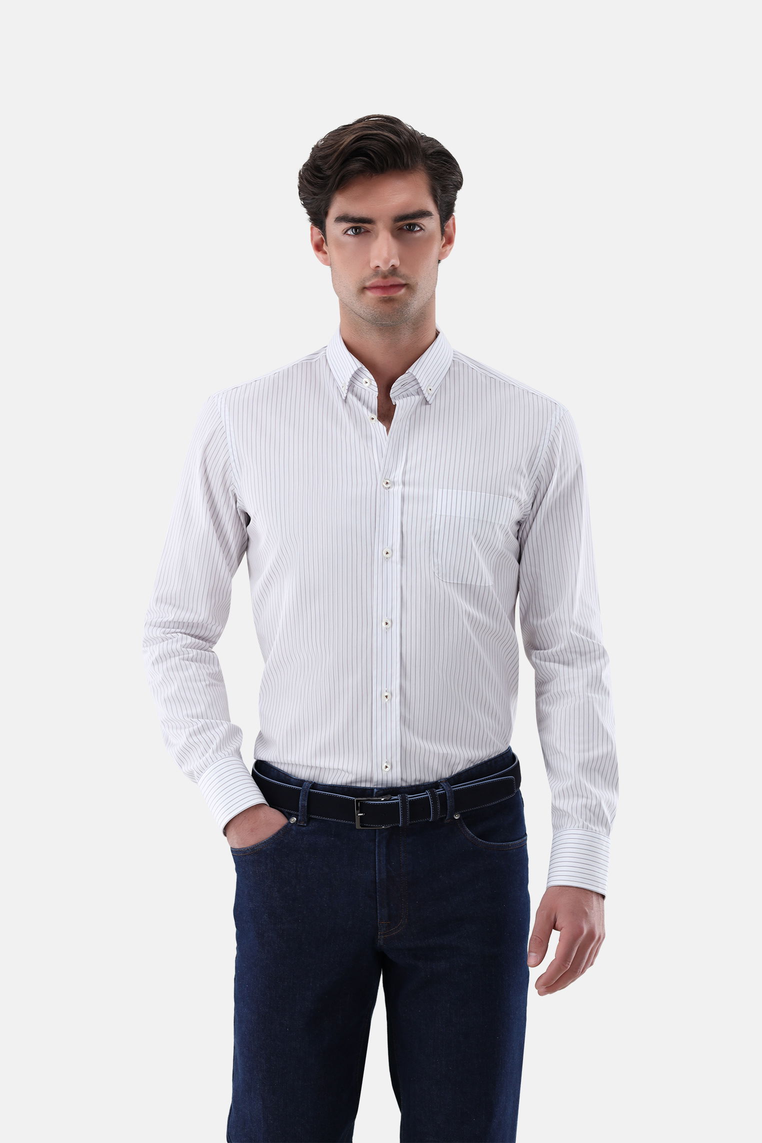 Hemd mit Button Down Kragen Tailor Fit
