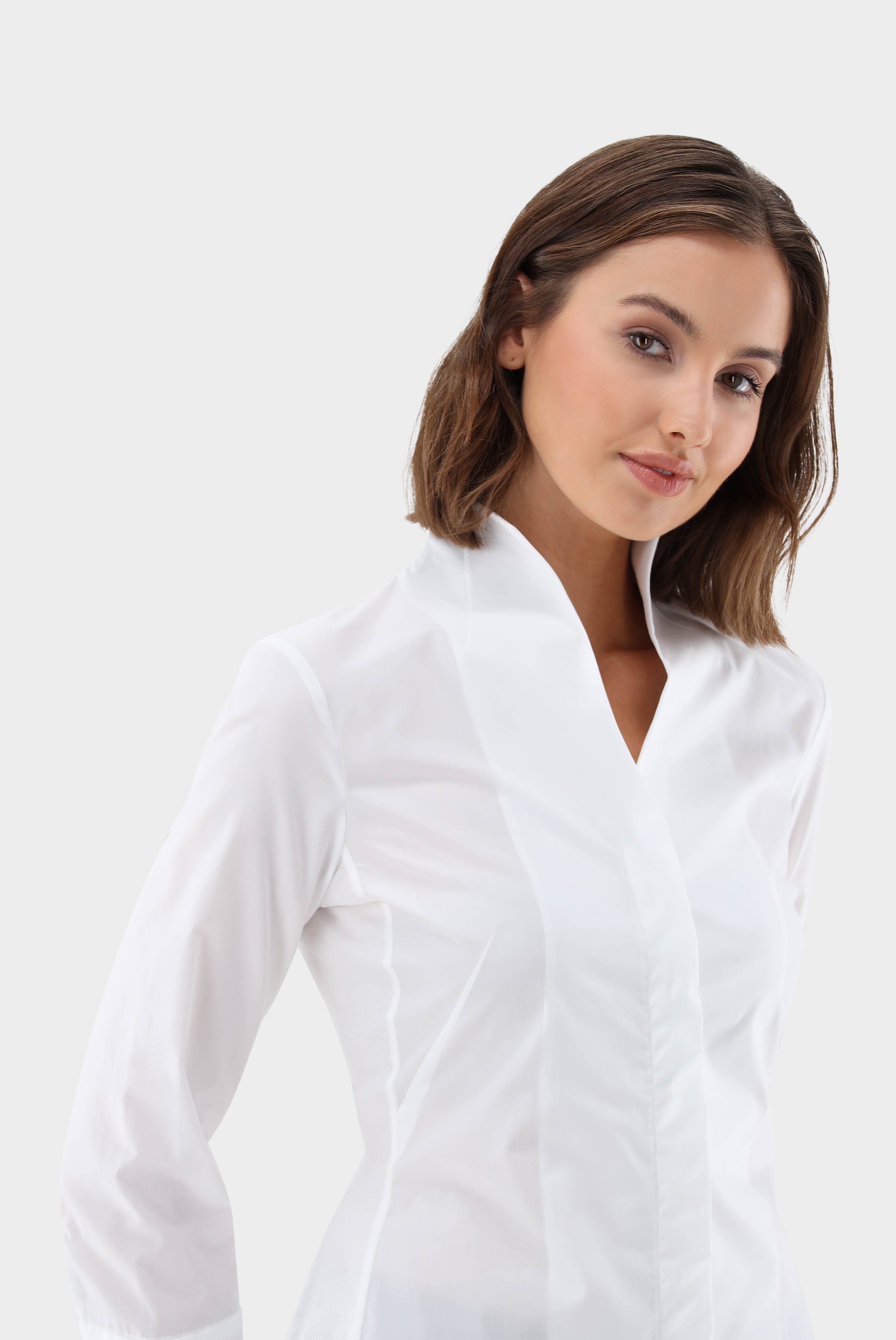 Business Blouses+Hybrid Blouse with Side Jersey Insert+05.519E.18.160049.000.46