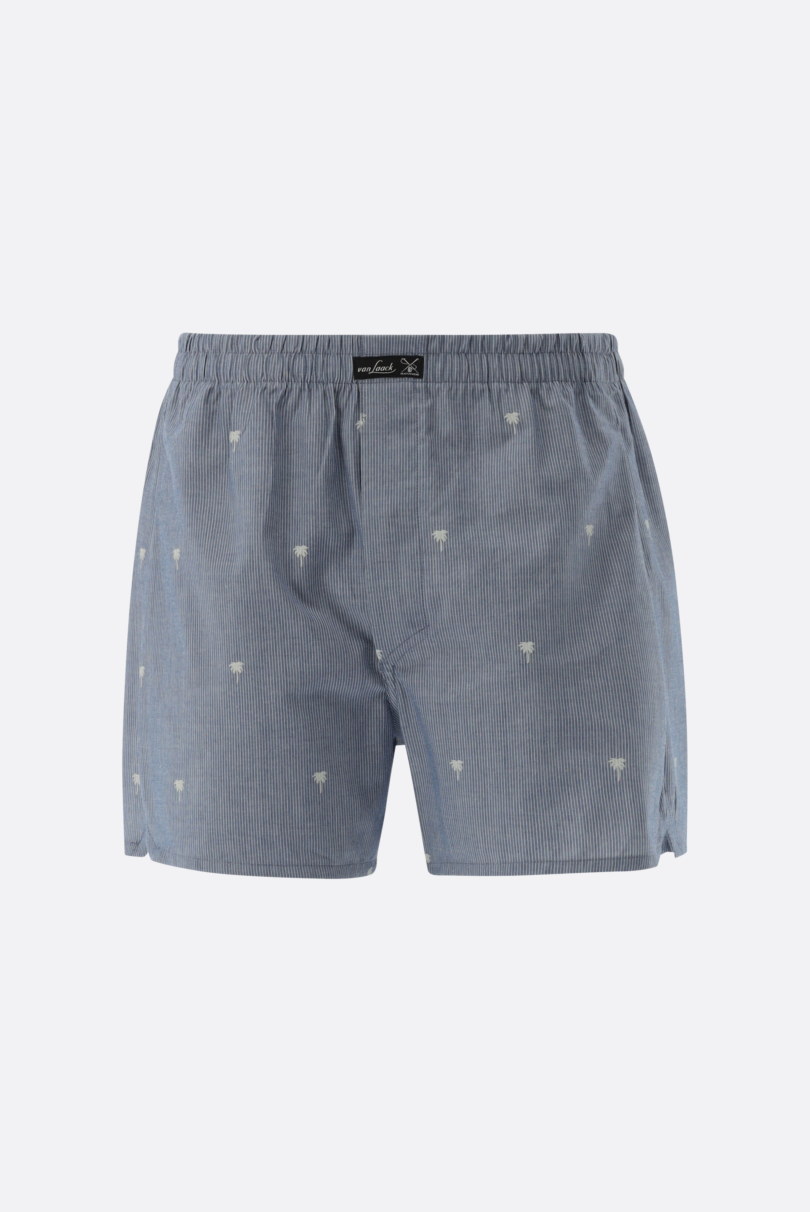 Boxer shorts with palm print made of poplin