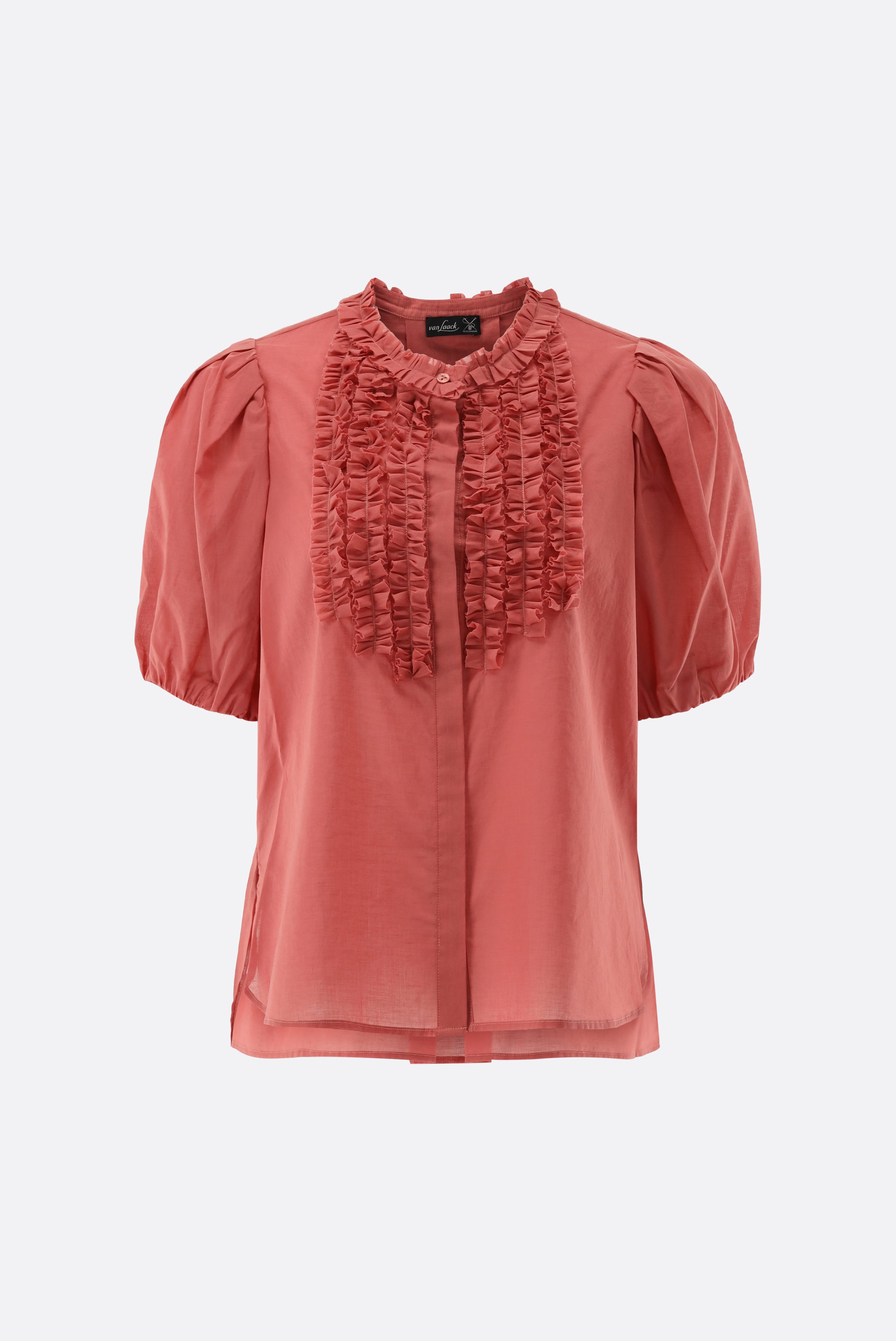 Short-sleeved blouse with ruffles