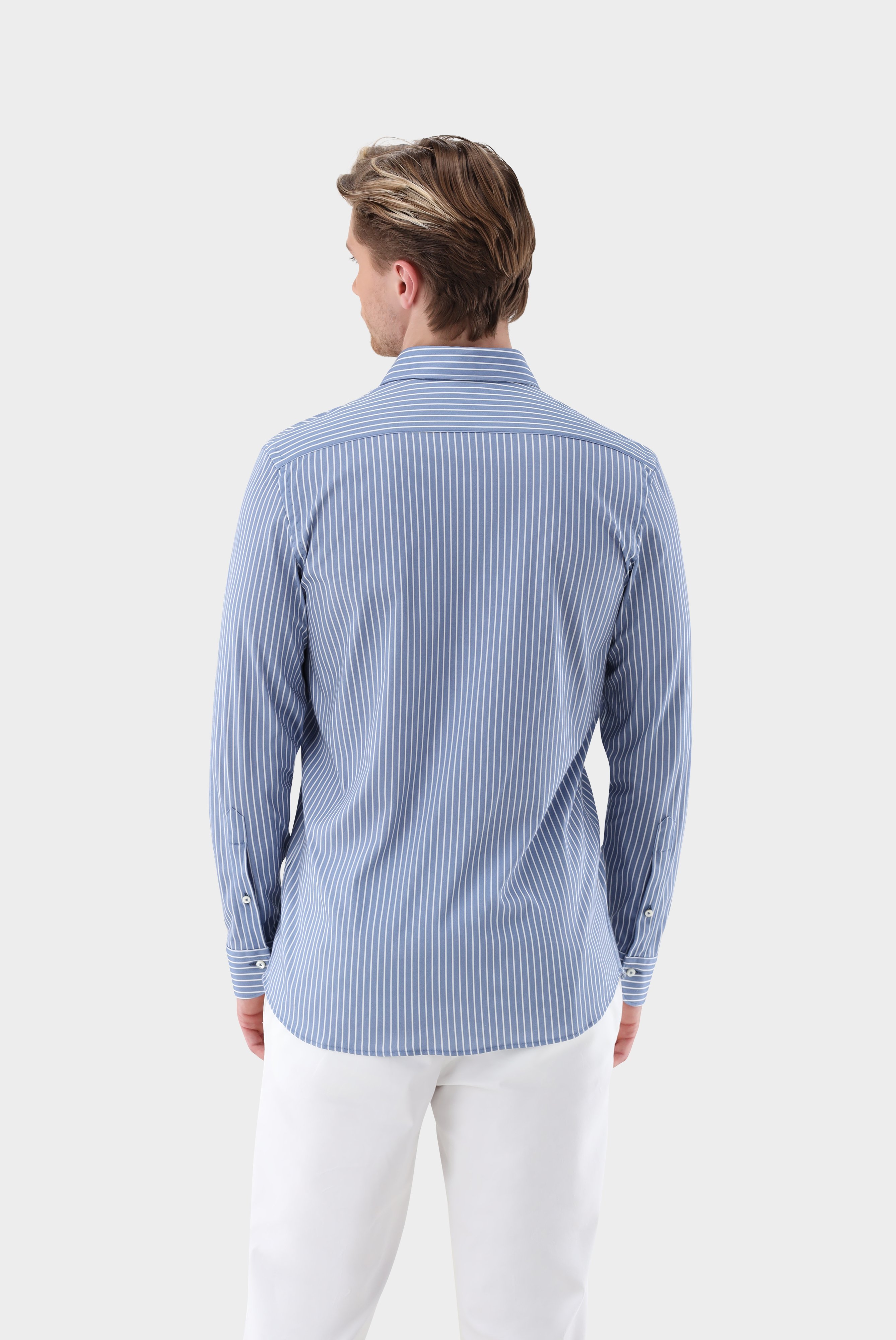 Jersey Hemden+Jersey Hemd mit Nadelstreifen-Druck aus Swiss Cotton+20.1683.WI.187755.740.S