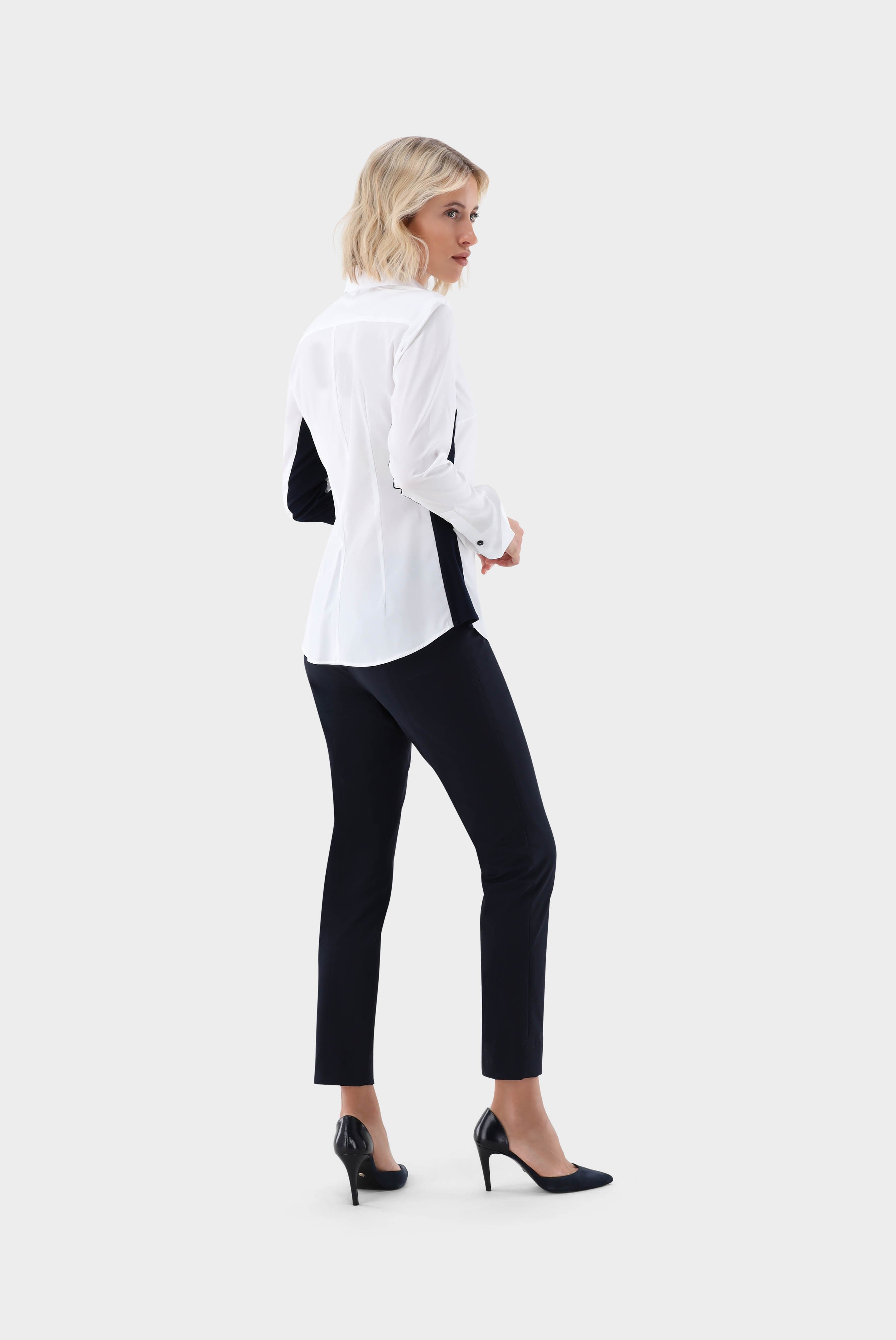 Business Blouses+Hybrid Blouse with Side Jersey Insert Slim Fit+05.515Q.J3.160049.007.48
