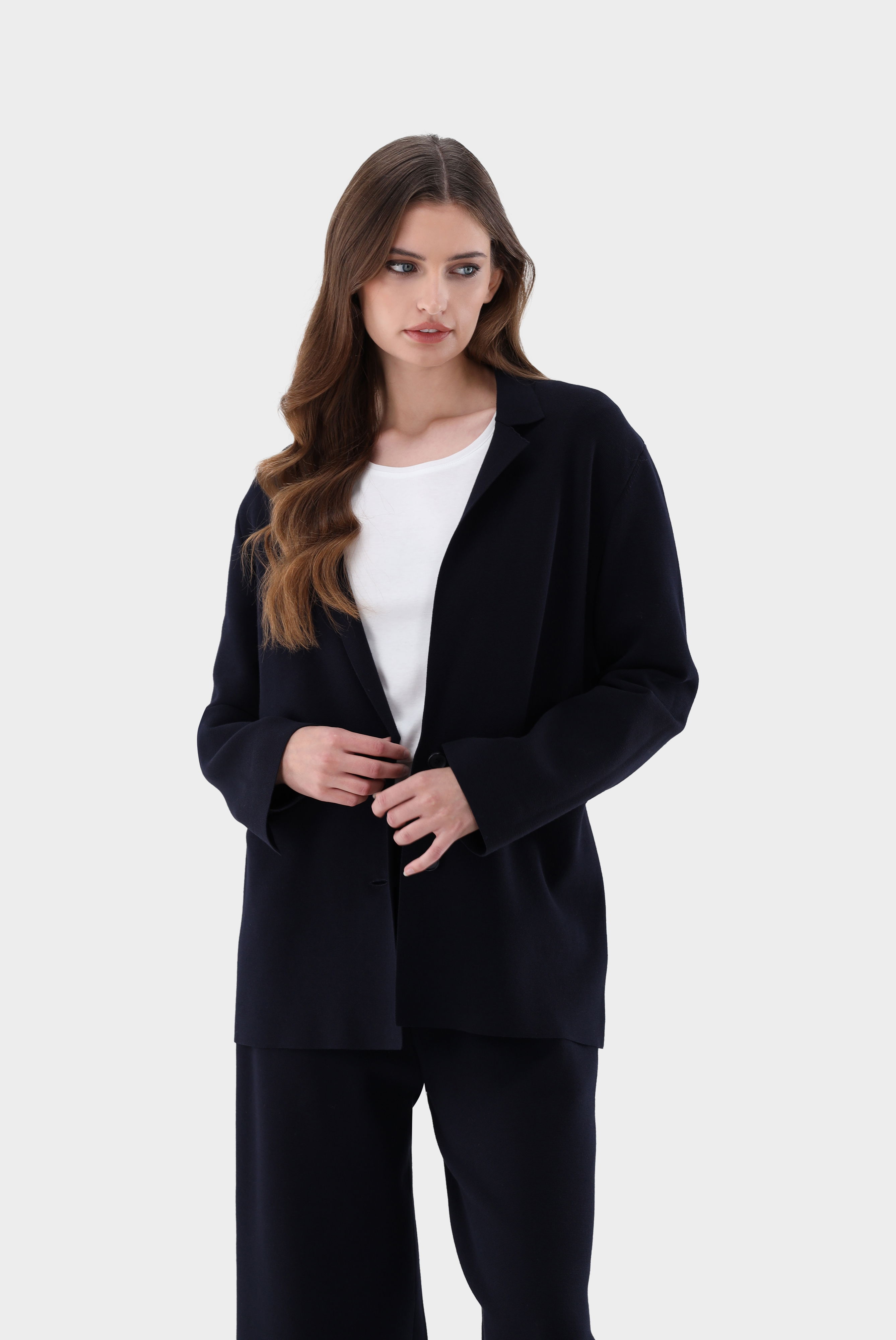Strick-Blazer aus Air Cotton