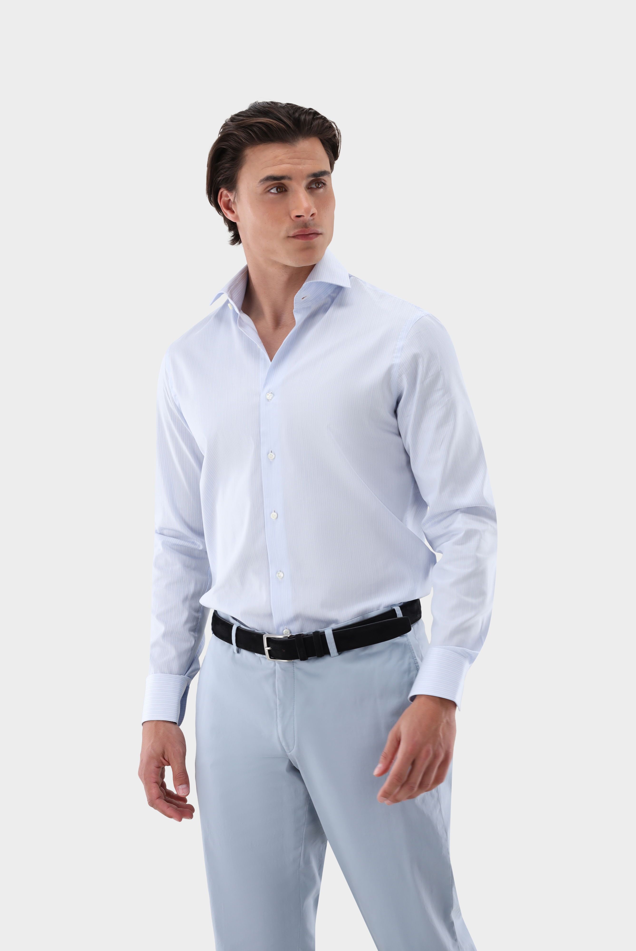 Sartorial Shirt in Striped Twill Slim Fit