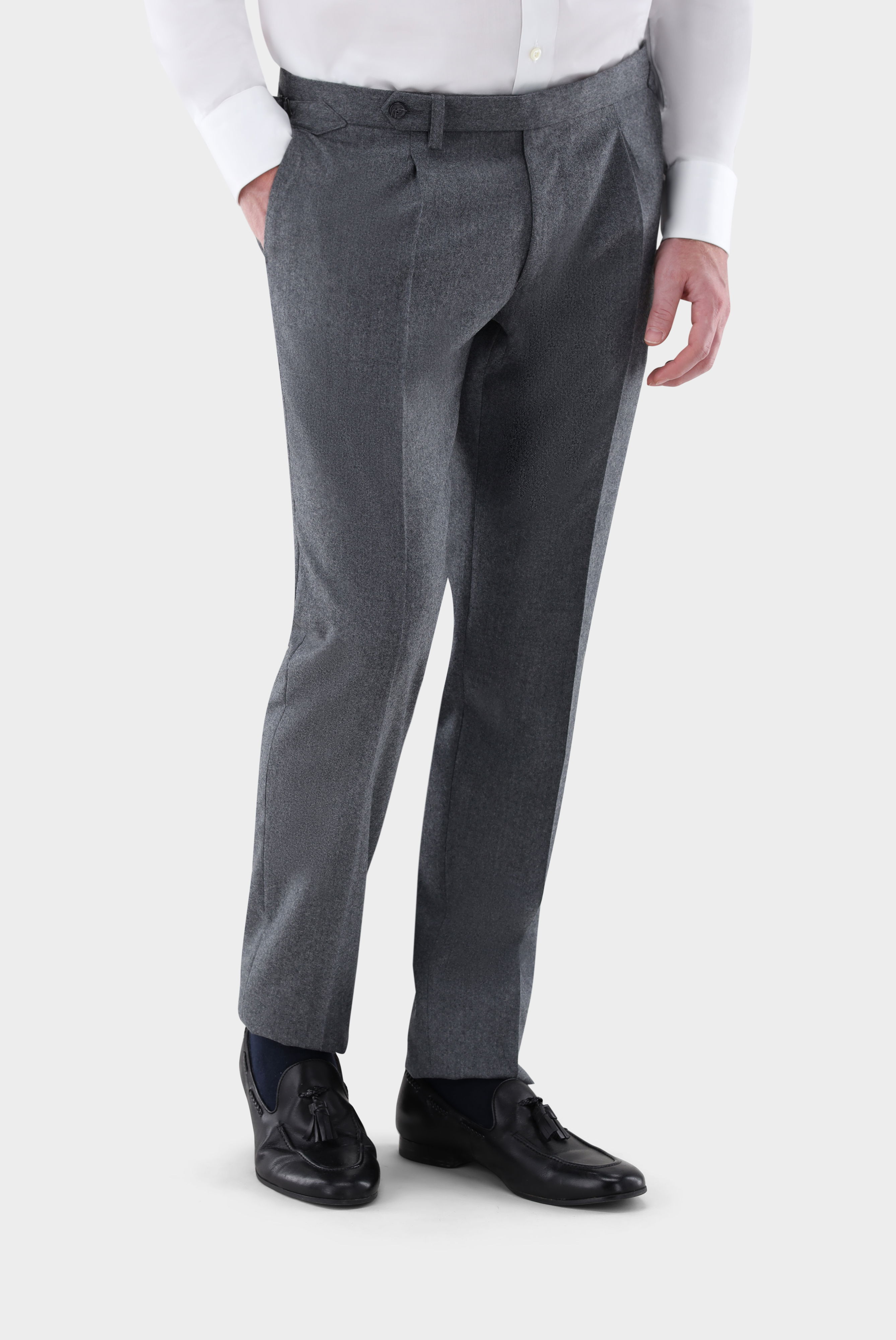 Hose aus Wolle mit Bundfalte