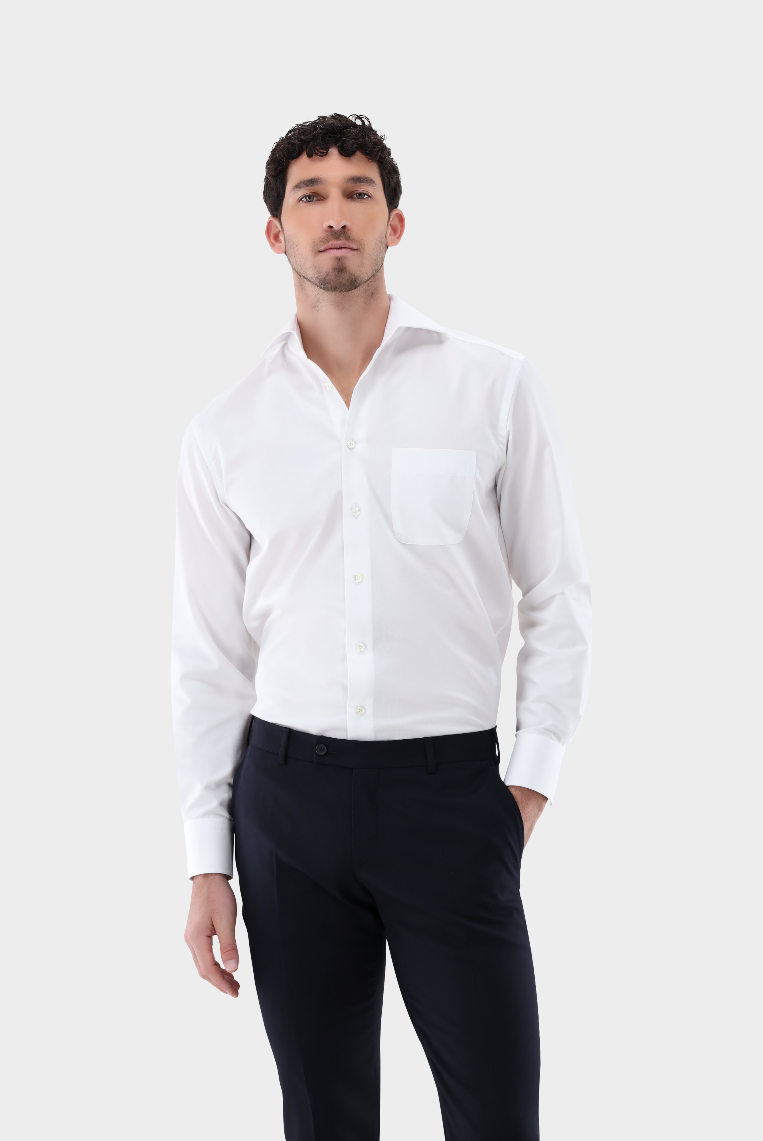Bügelleichte Hemden+Bügelfreies Twil Hemd mit Struktur Comfort Fit+20.2021.BQ.150301.000.45
