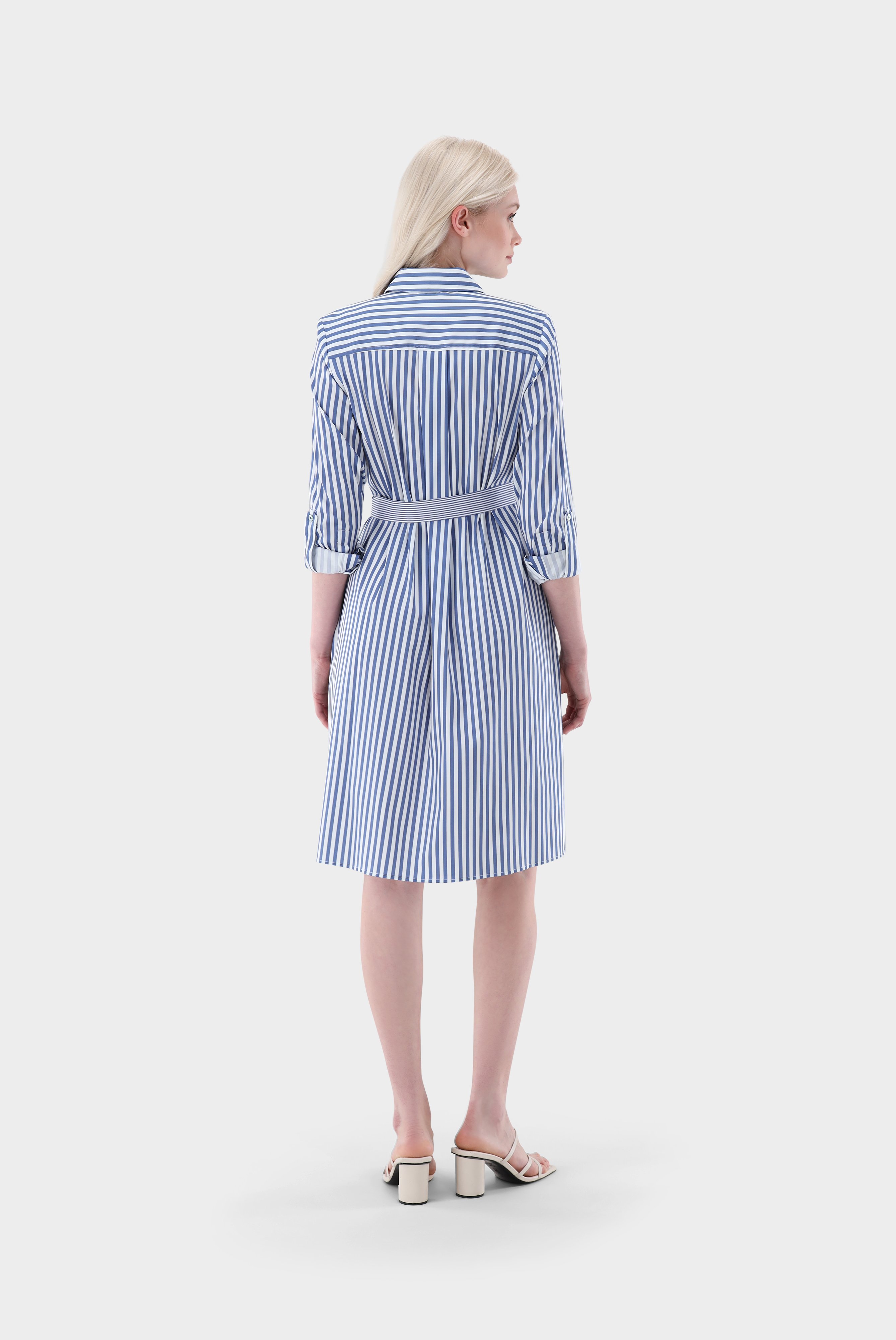 Dresses & Skirts+Knee-Length Shirt Dress with Tie Belt+05.658Z.S5.171959.740.32