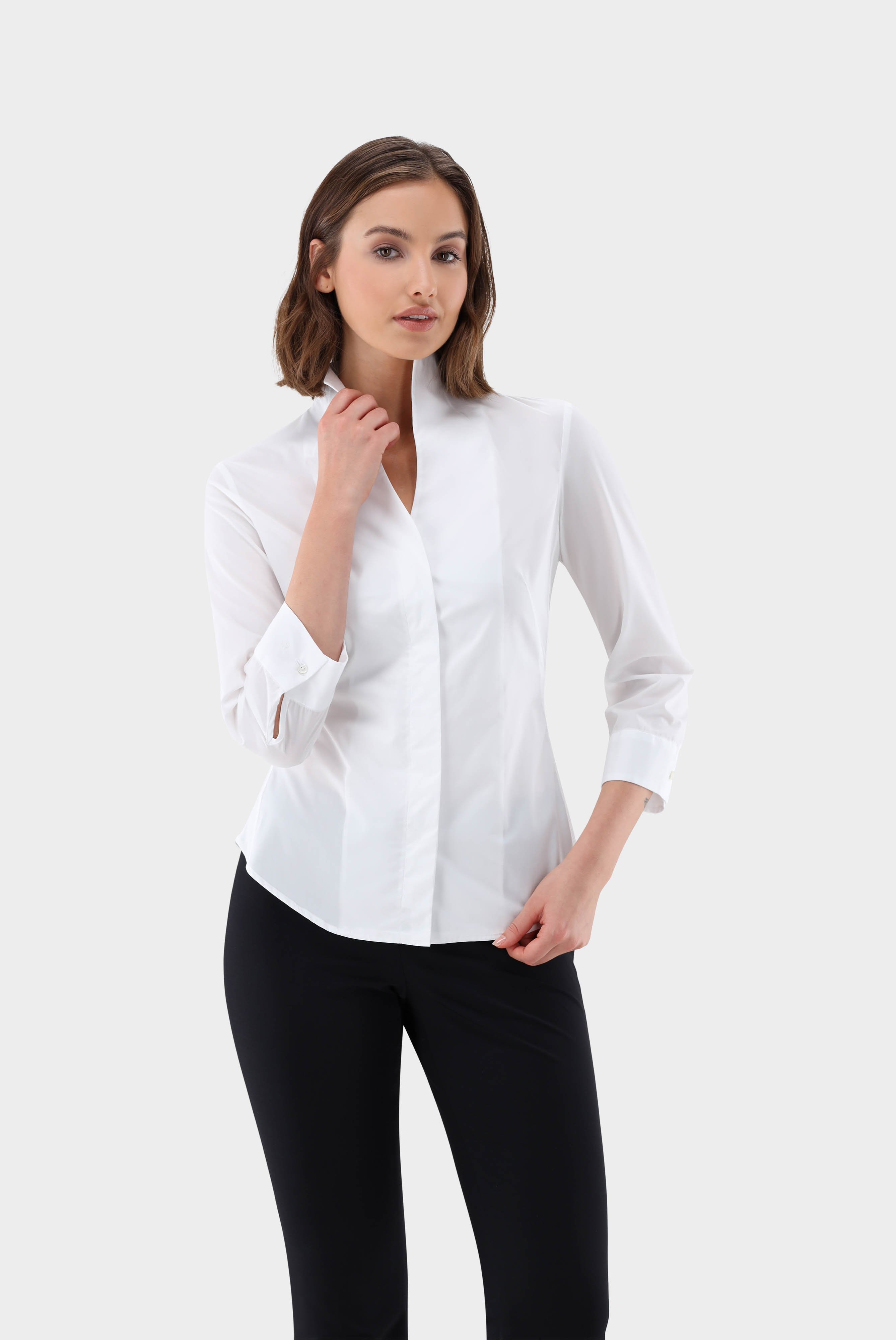 Business Blouses+Hybrid Blouse with Side Jersey Insert+05.519E.18.160049.000.44