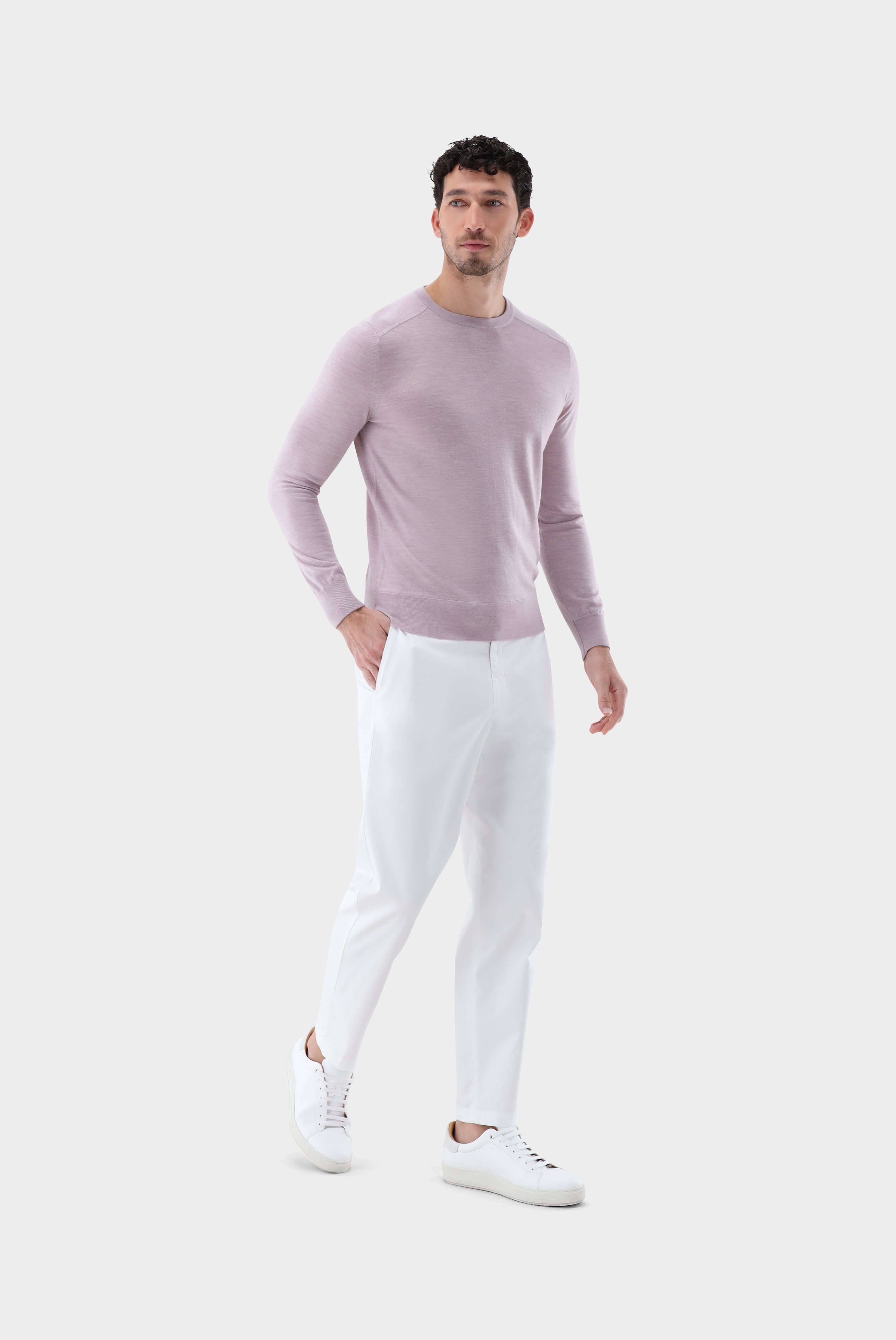 Sweaters & Cardigans+Crewneck in Ultrafine Merino Wool+82.8649.4M.S00173.610.M