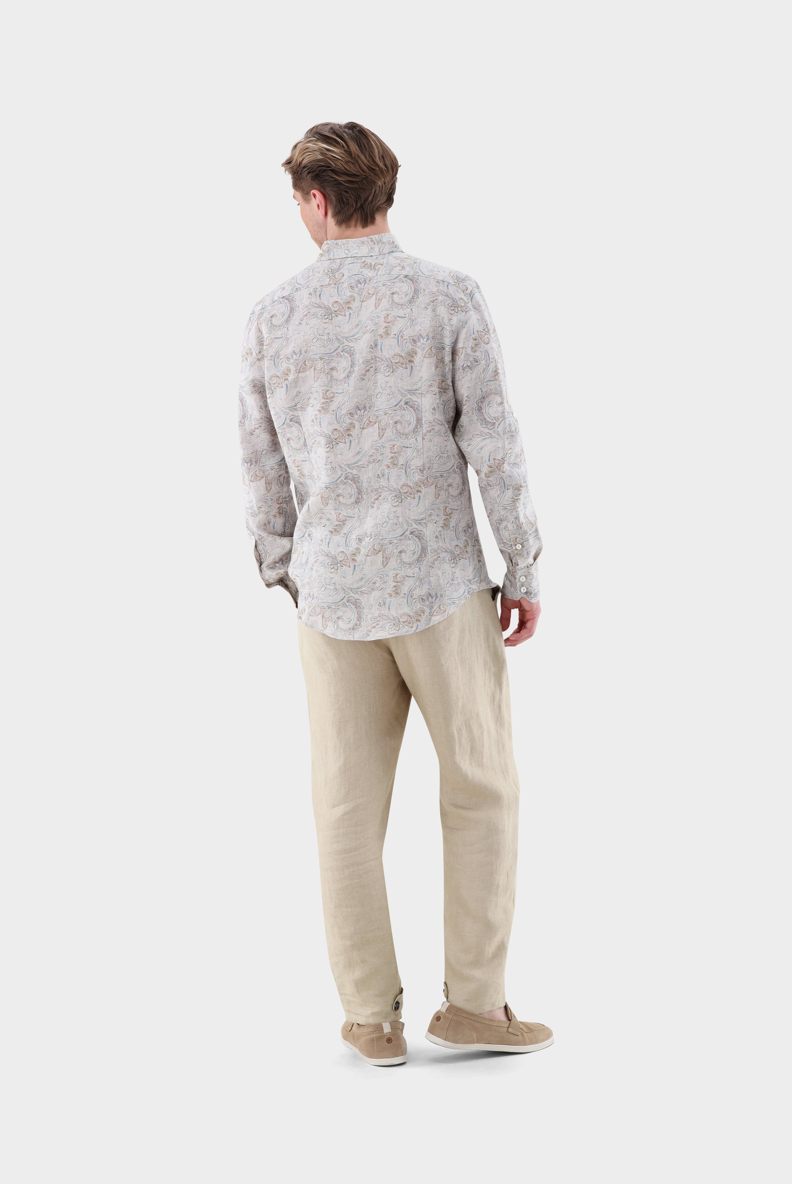 Casual Hemden+Leinenhemd mit Paisley-Druck Tailor Fit+20.2013.C4.172036.118.38