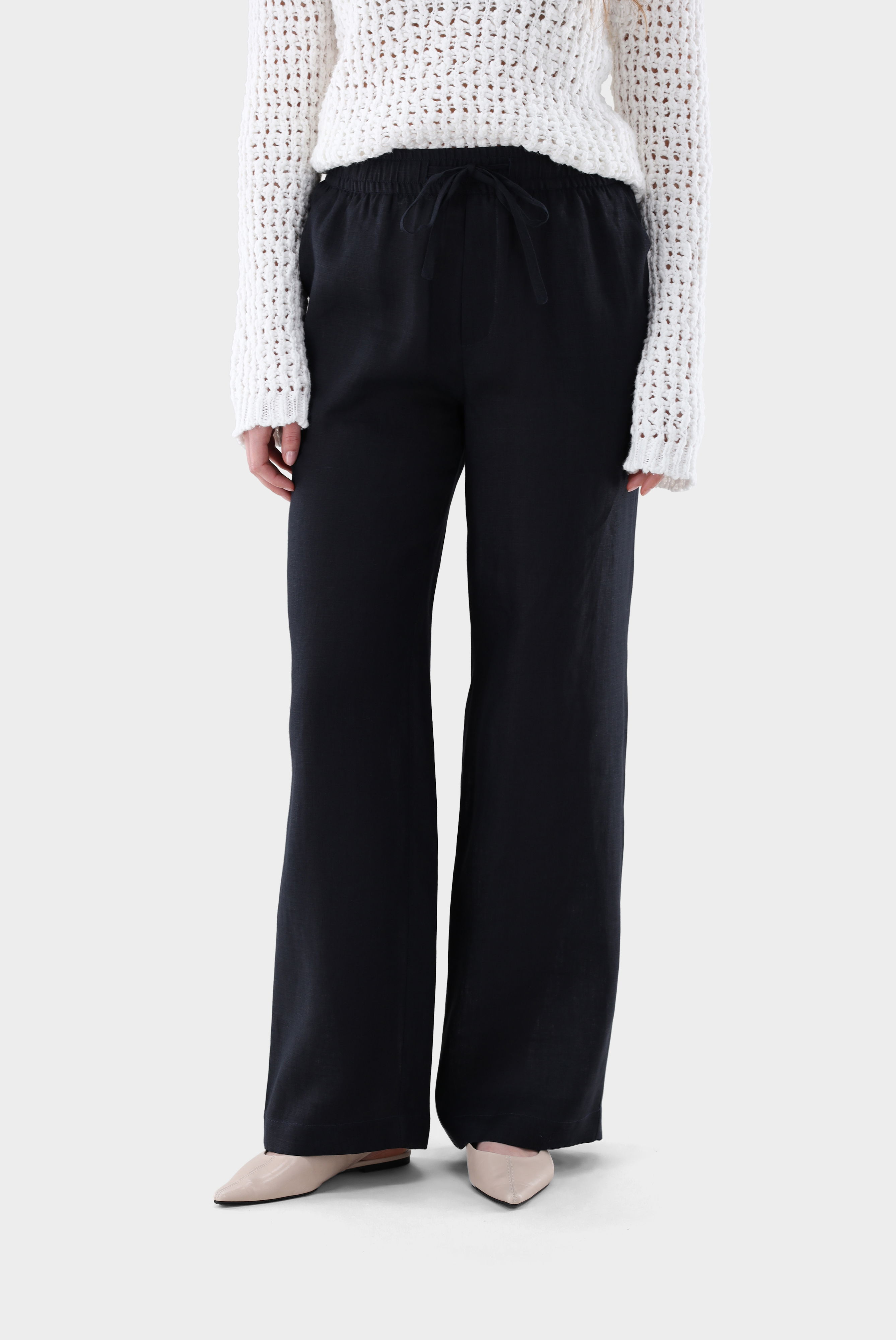 Palazzo-Hose aus Leinen