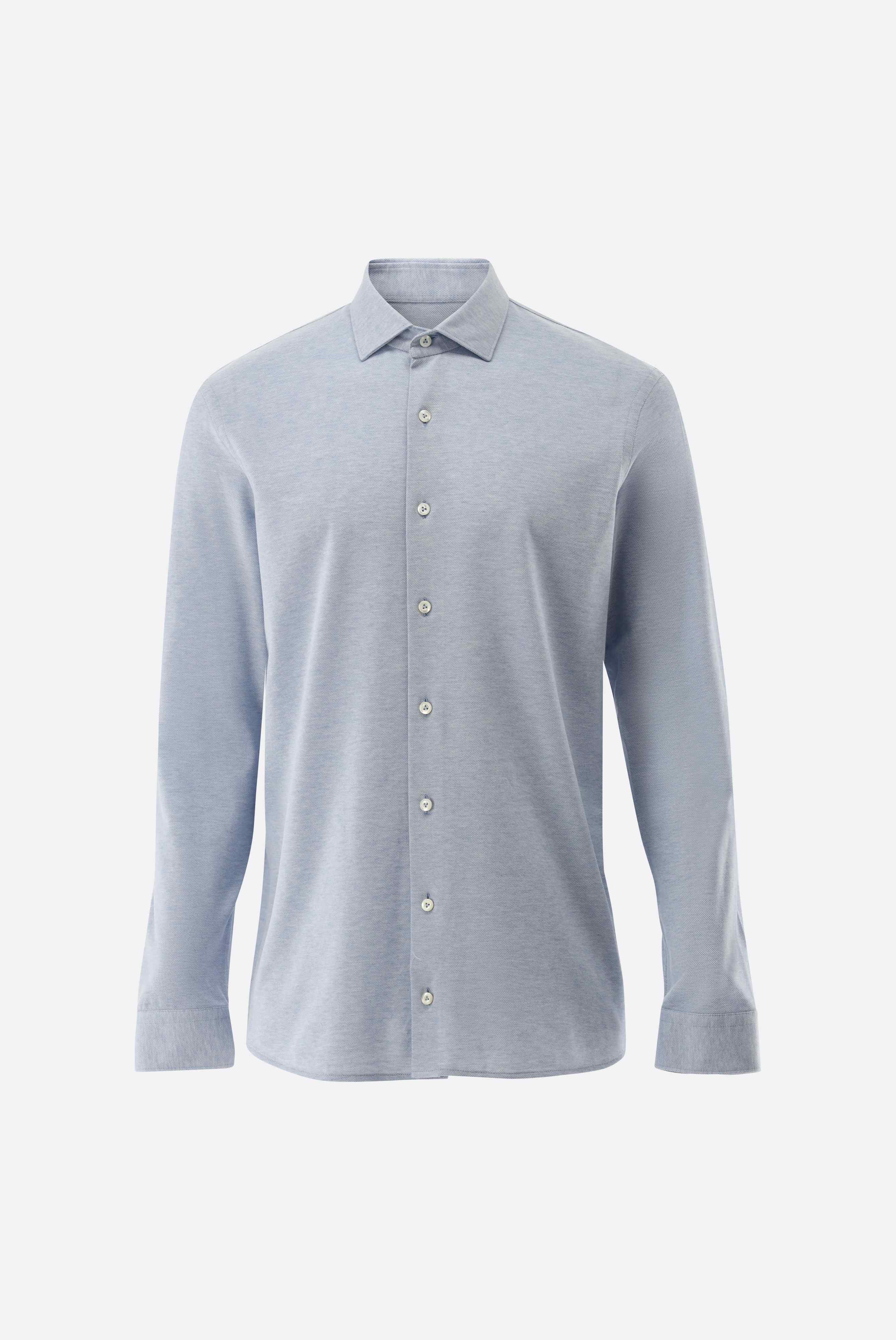 Piqué-Hemd aus langstapeliger Baumwolle