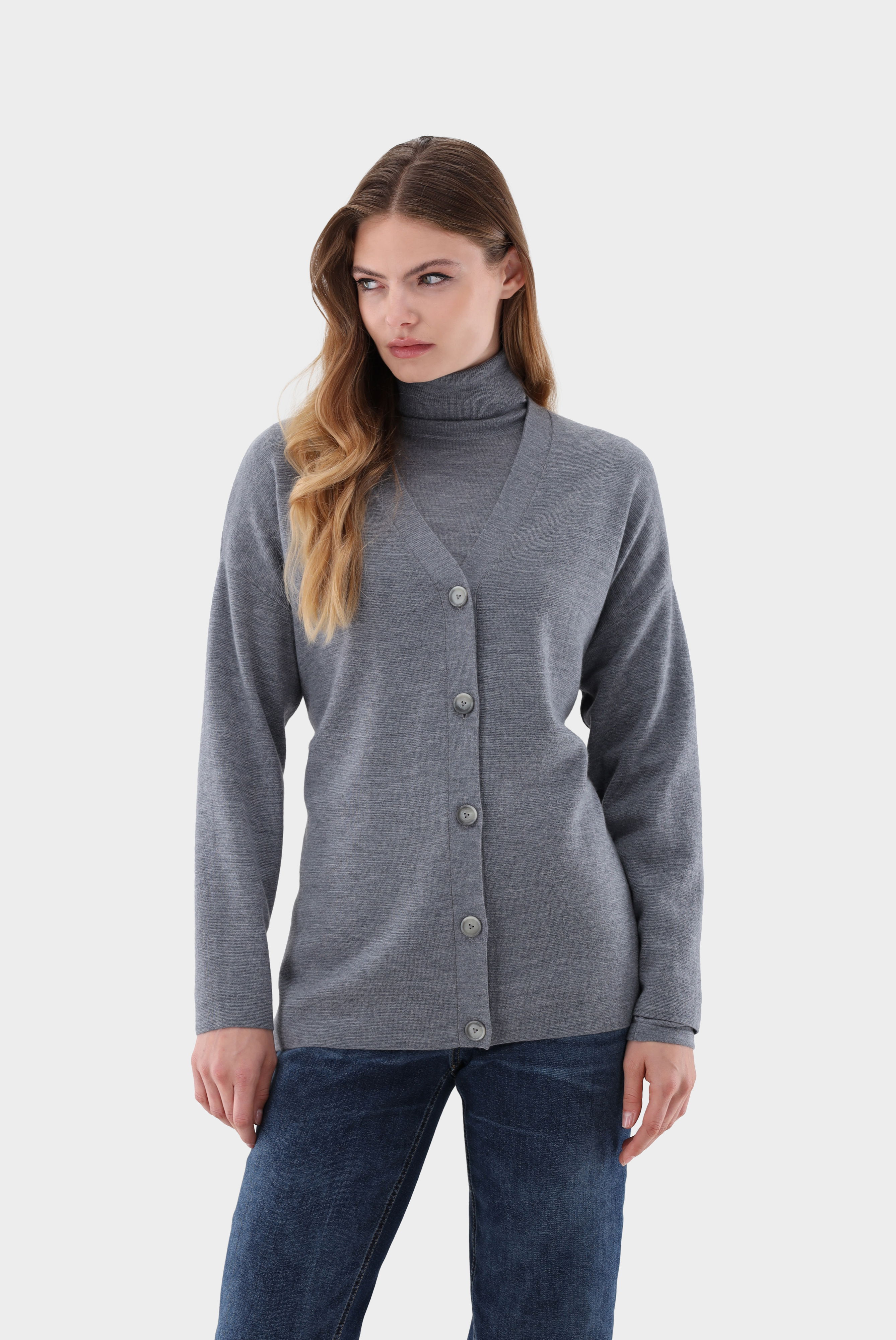 Cardigan oversized aus ultrafeiner Merinowolle