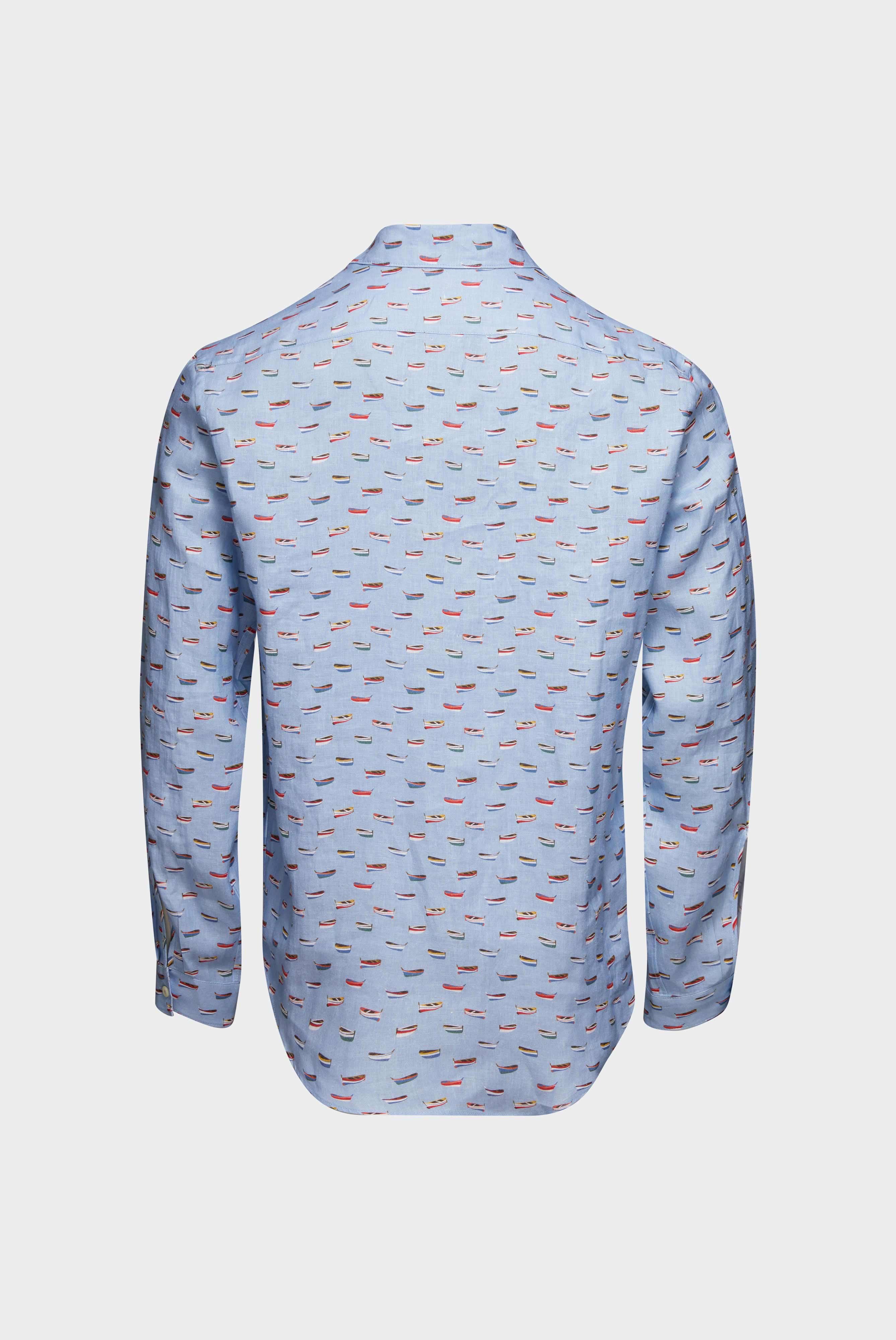 Casual Shirts+Linen Shirt with Boat Print+20.2020.9V.170348.730.38