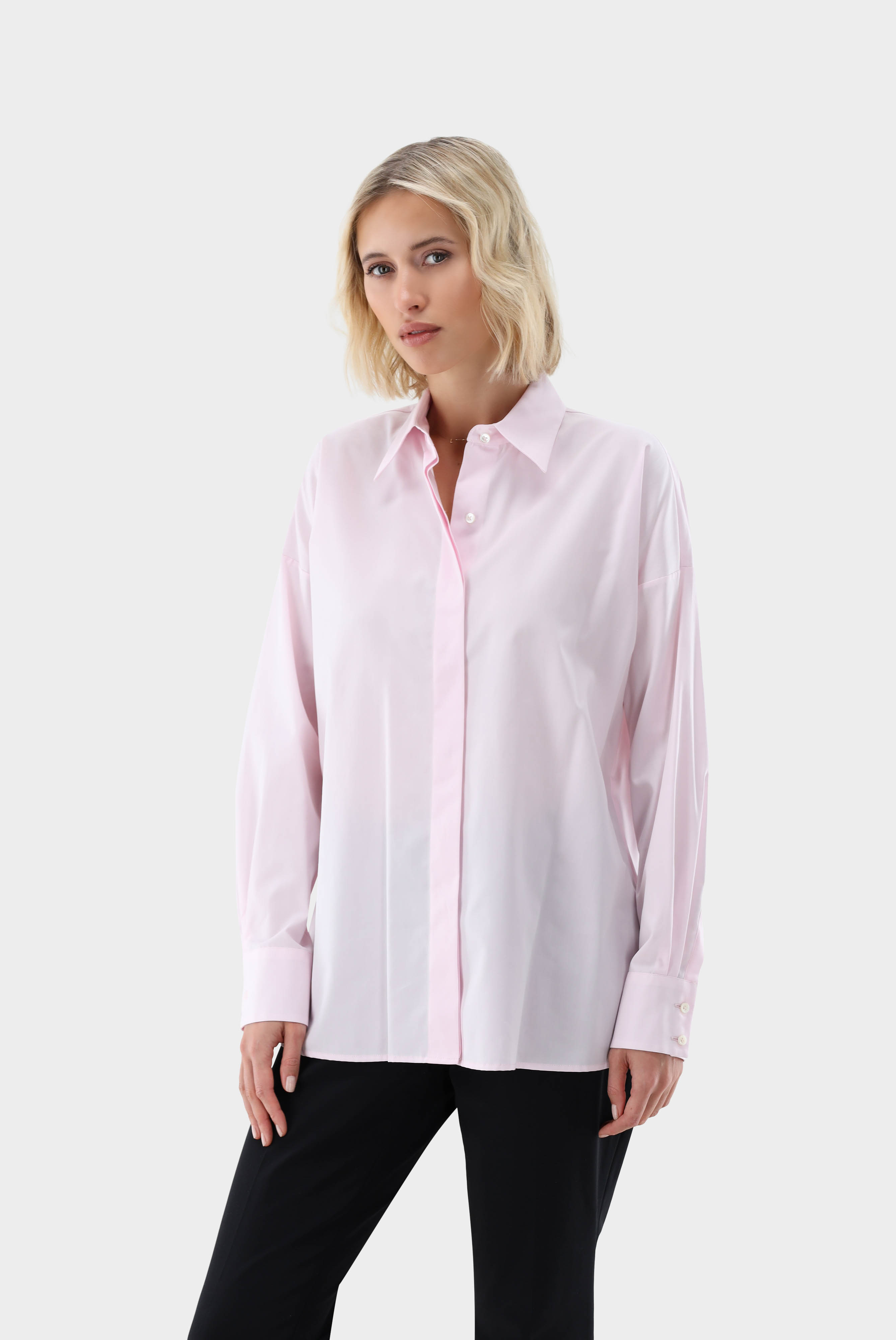 Hemdbluse aus Popeline