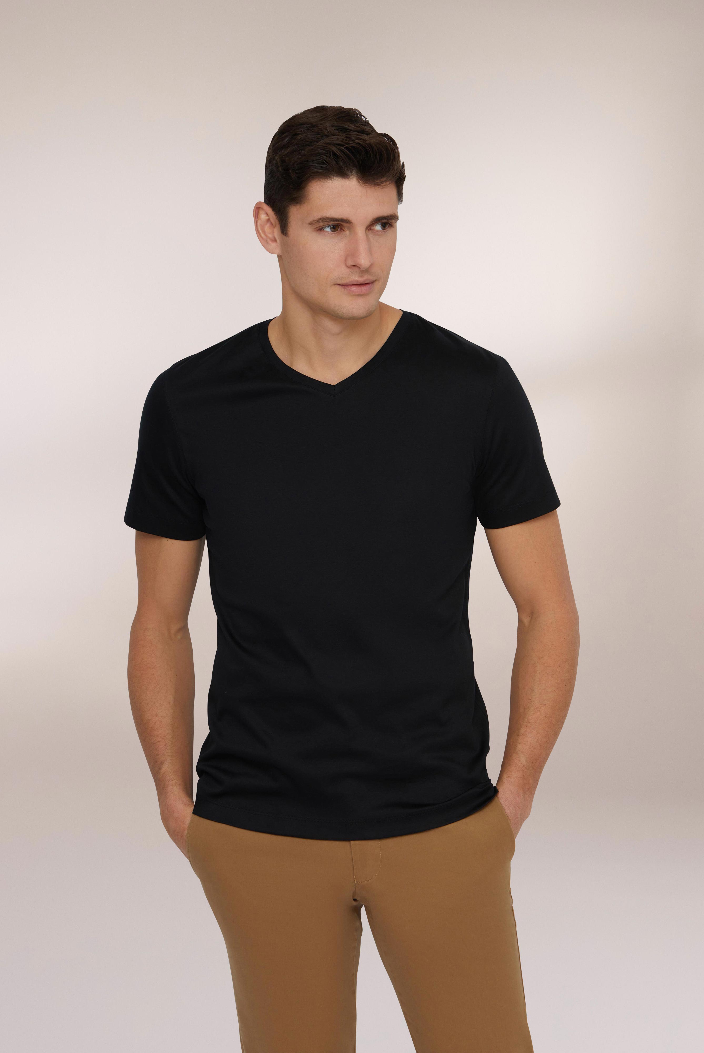 T-Shirt mit V-Ausschnitt Slim Fit