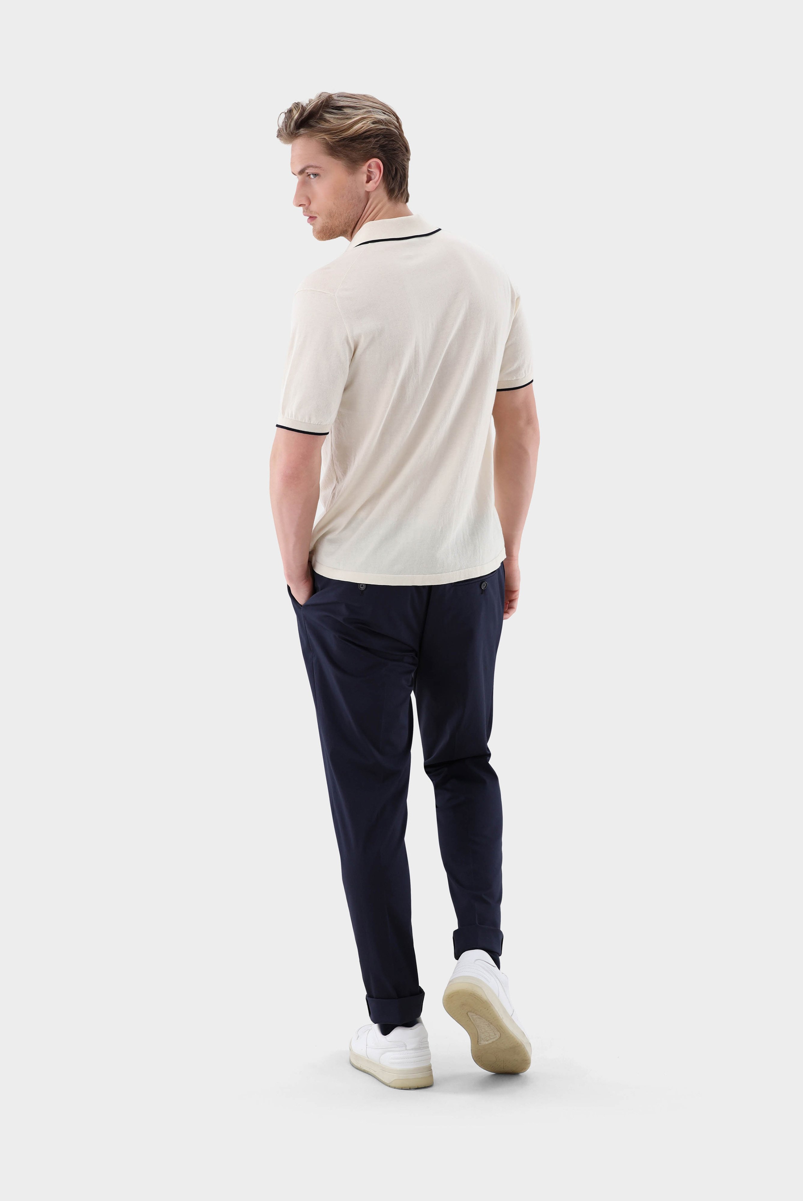 Poloshirts+Zip Knit-Polo in Air Cotton+82.8647.S7.S00174.120.S