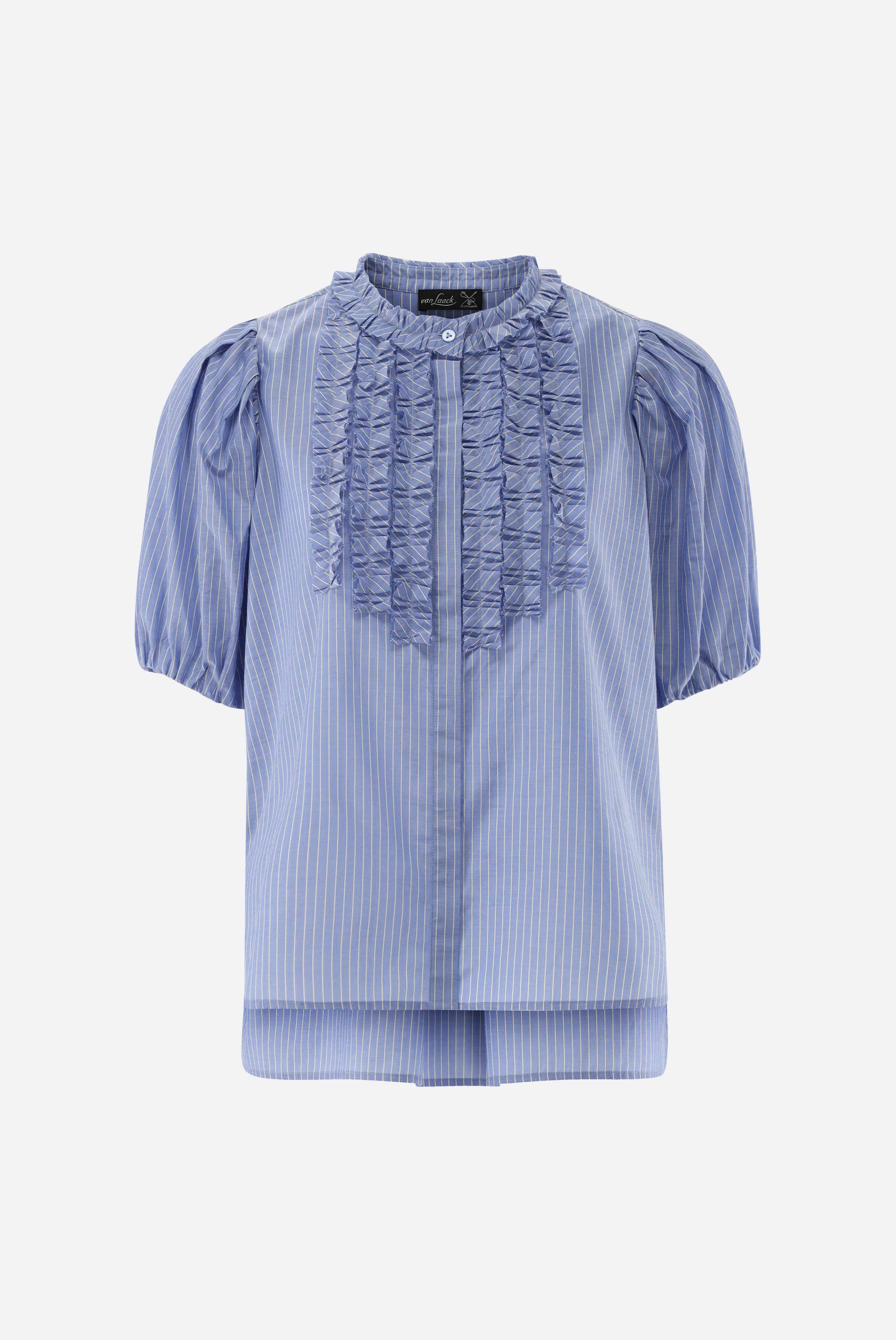 Short-sleeved blouse with ruffles