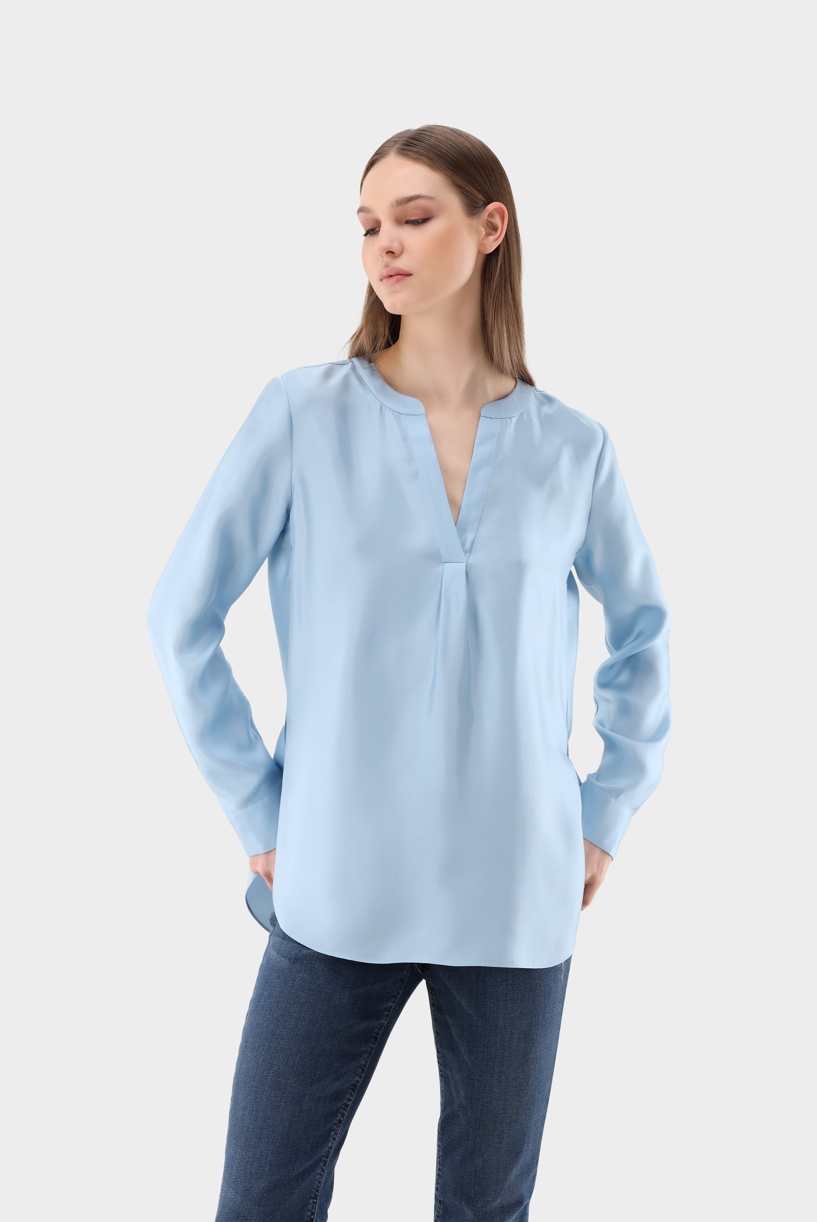 Casual Blouses+Tunic blouse with silk+05.528U.07.Z20093.720.36